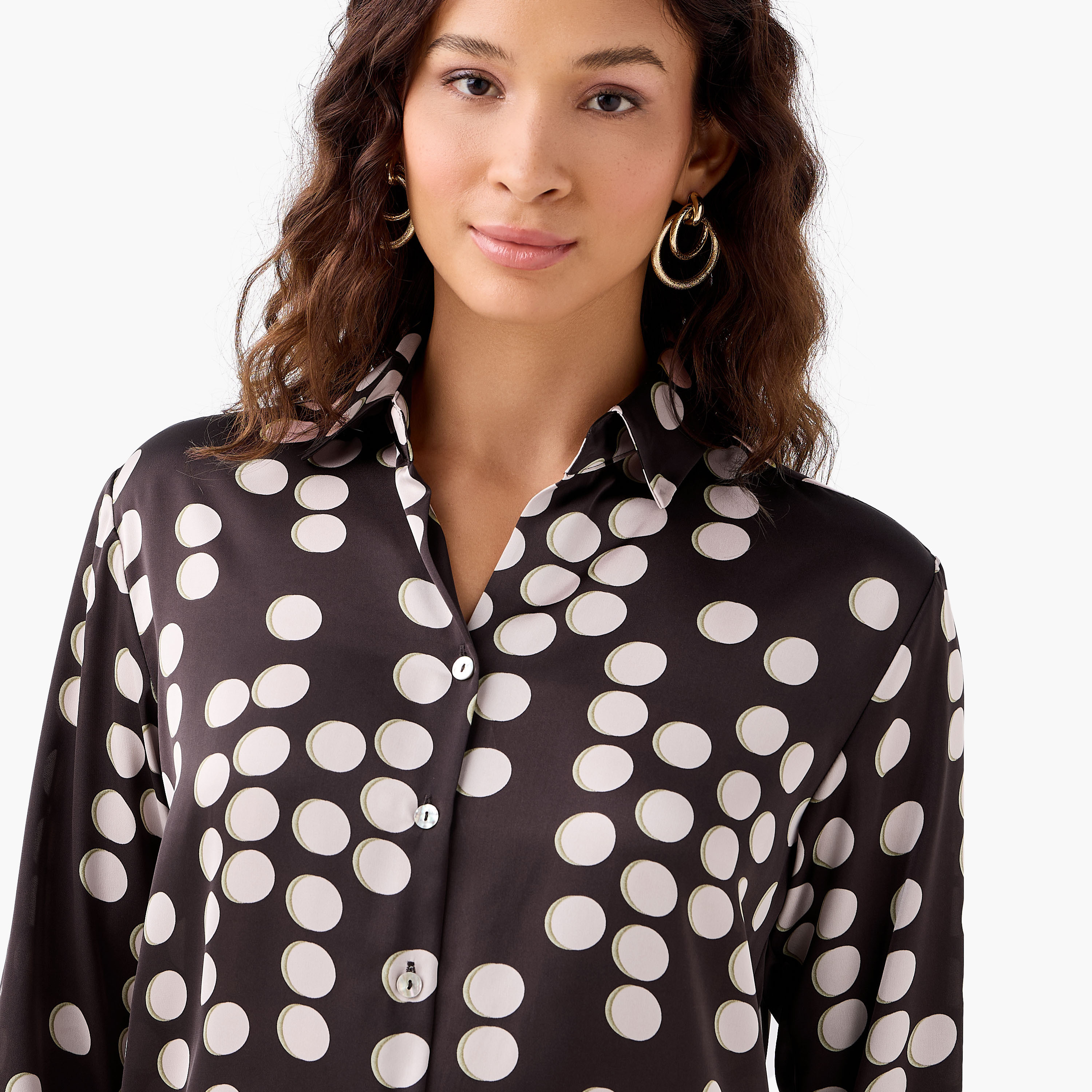 Regular Fit Satin Shirt with Collar-women-clothing-shirtsandblouses-shirts-image-6