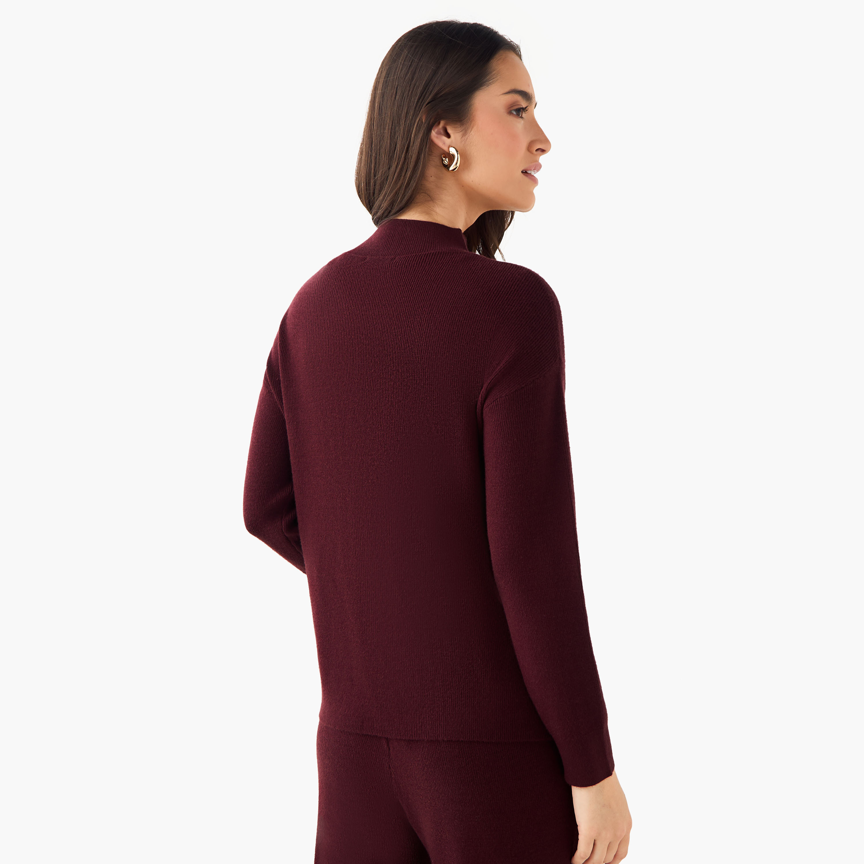 Relaxed Fit High Neck Sweater-women-winterwear-cardigansandjumpers-jumpers-image-3