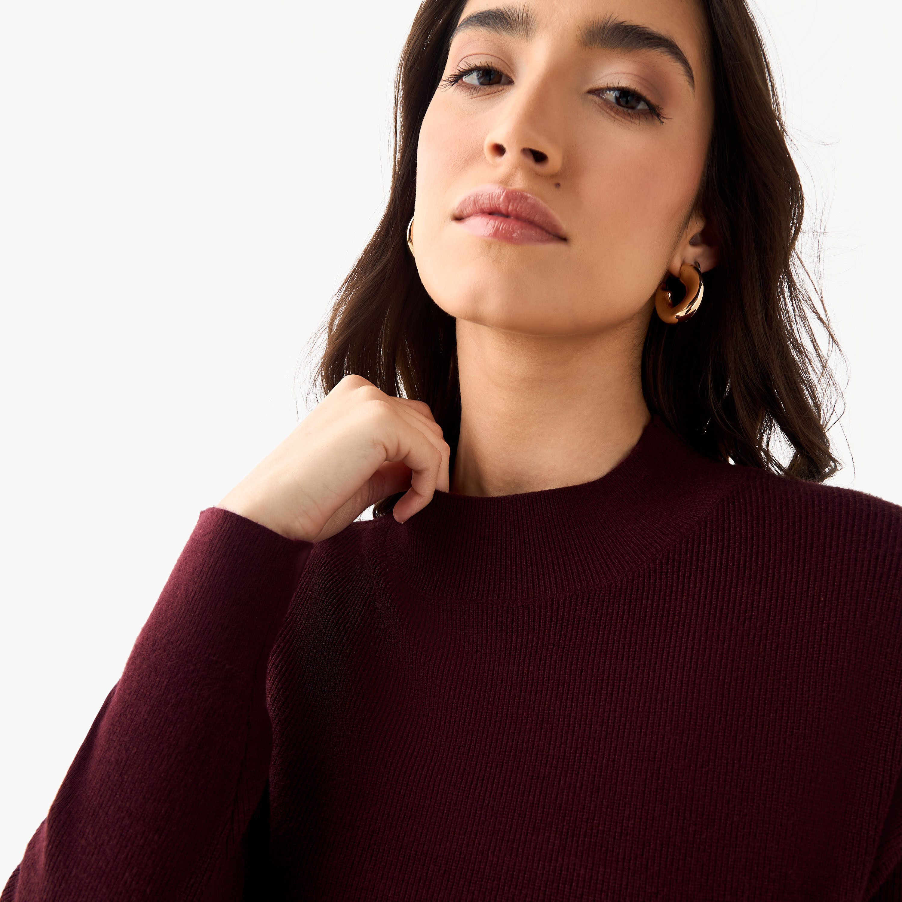 Relaxed Fit High Neck Sweater-women-winterwear-cardigansandjumpers-jumpers-image-5