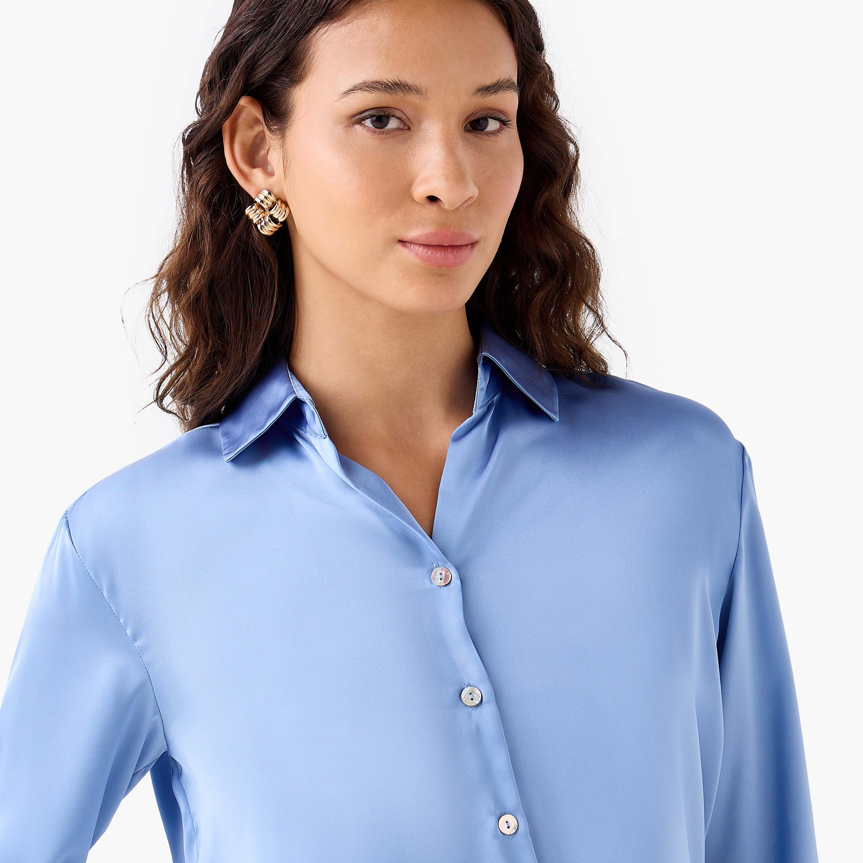 قميص ساتان بقصة عادية وياقة-women-clothing-shirtsandblouses-shirts-image-6