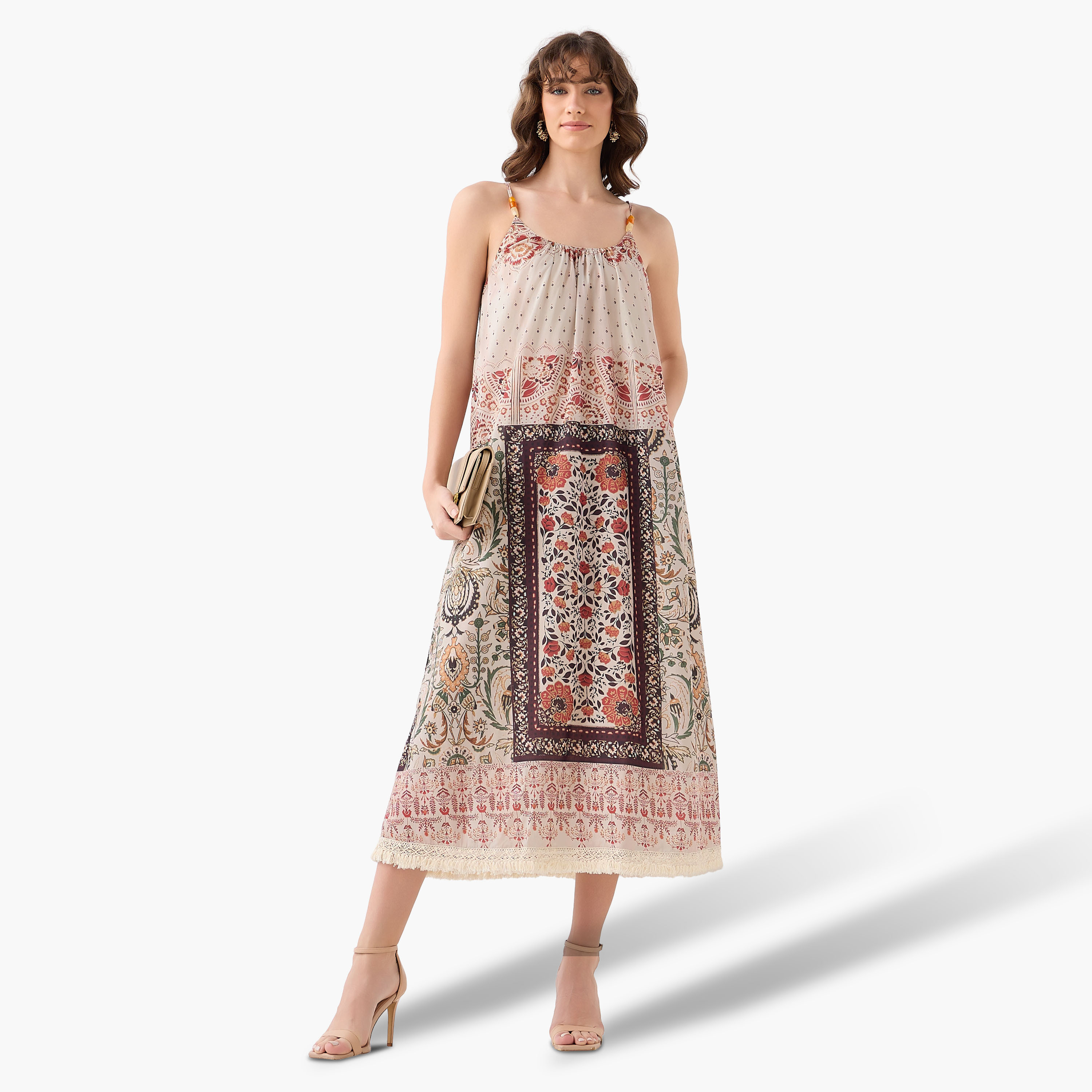 A-line Strappy Midi Dress with Floral Paisley Print-women-clothing-dresses-image-5