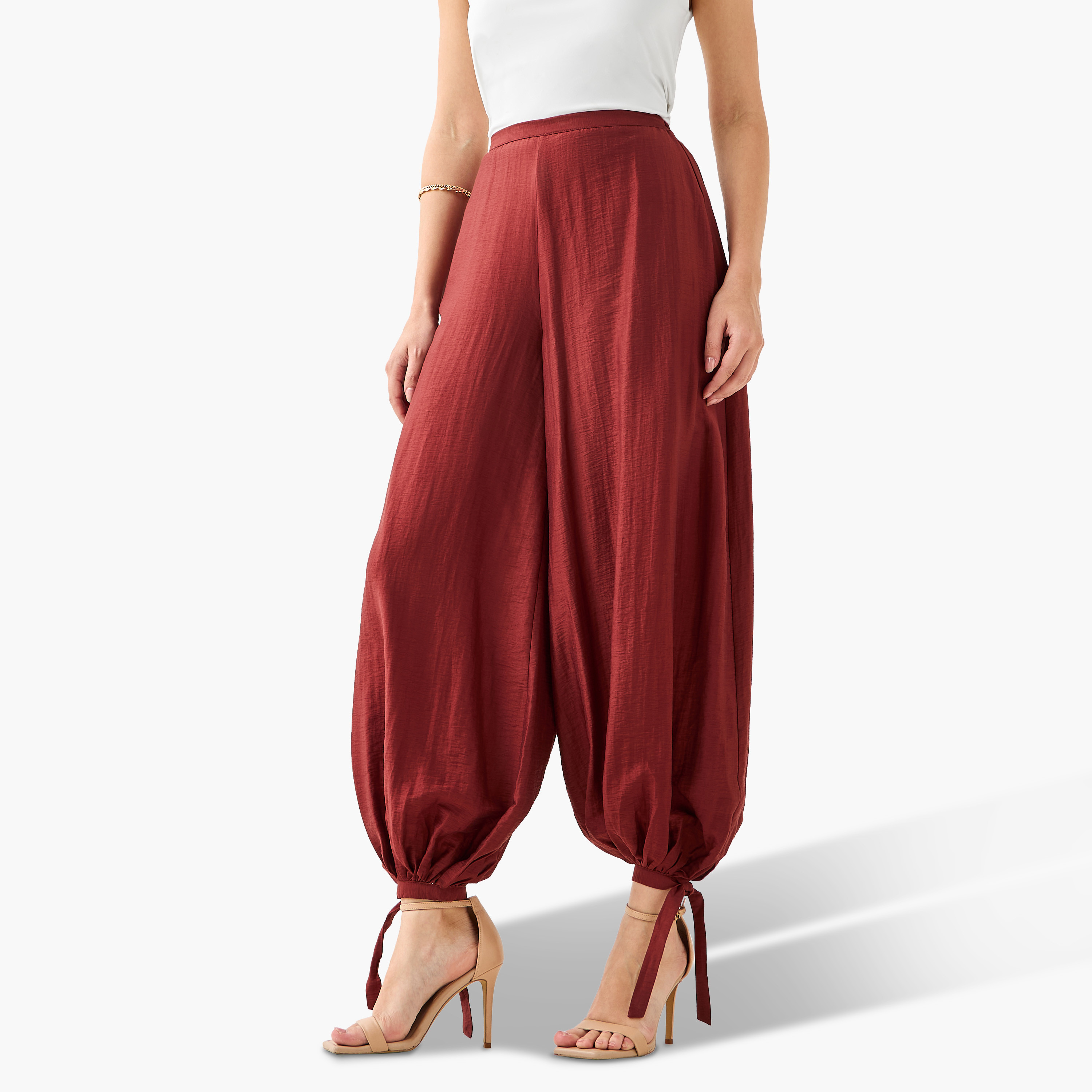 Textured Balloon Pants-women-clothing-bottoms-trousers-image-2