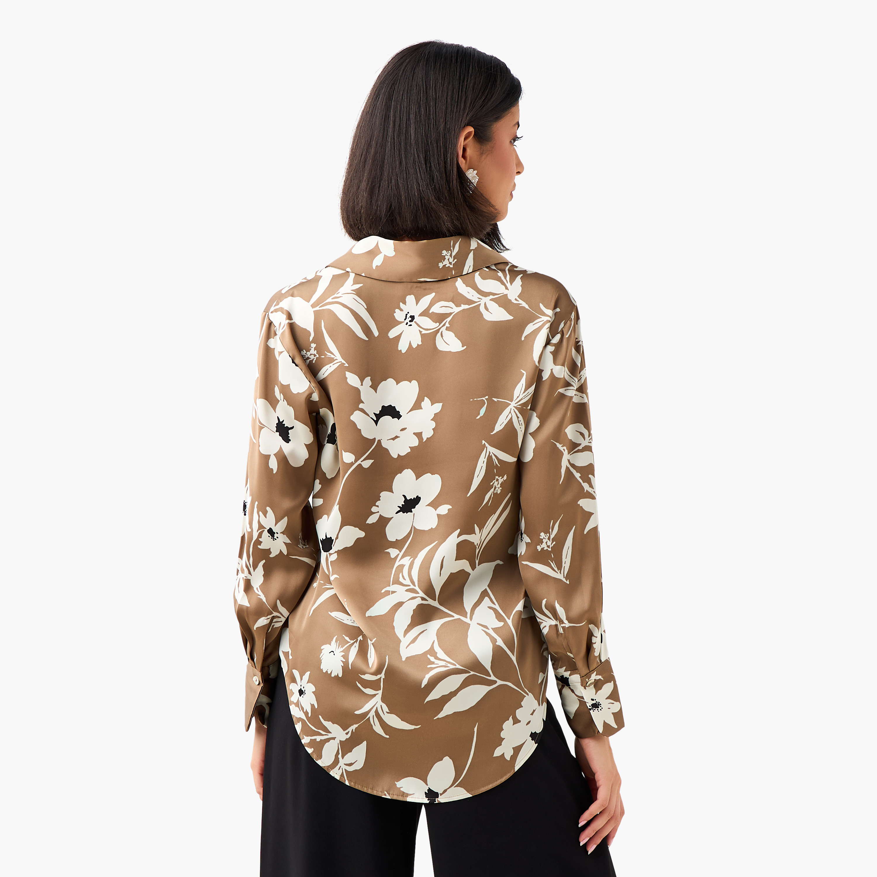 Floral Print Regular Fit Shirt with Collar-women-clothing-shirtsandblouses-shirts-image-5