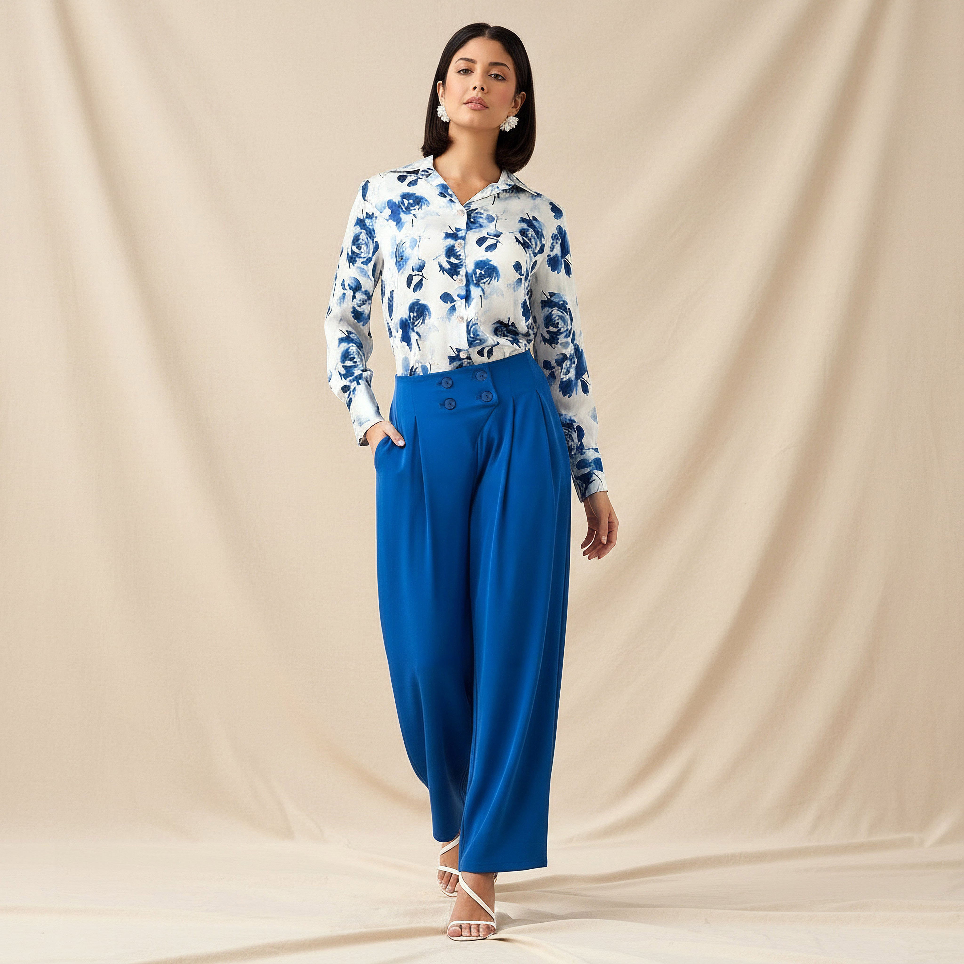Floral Print Regular Fit Shirt with Collar-women-clothing-shirtsandblouses-shirts-image-2