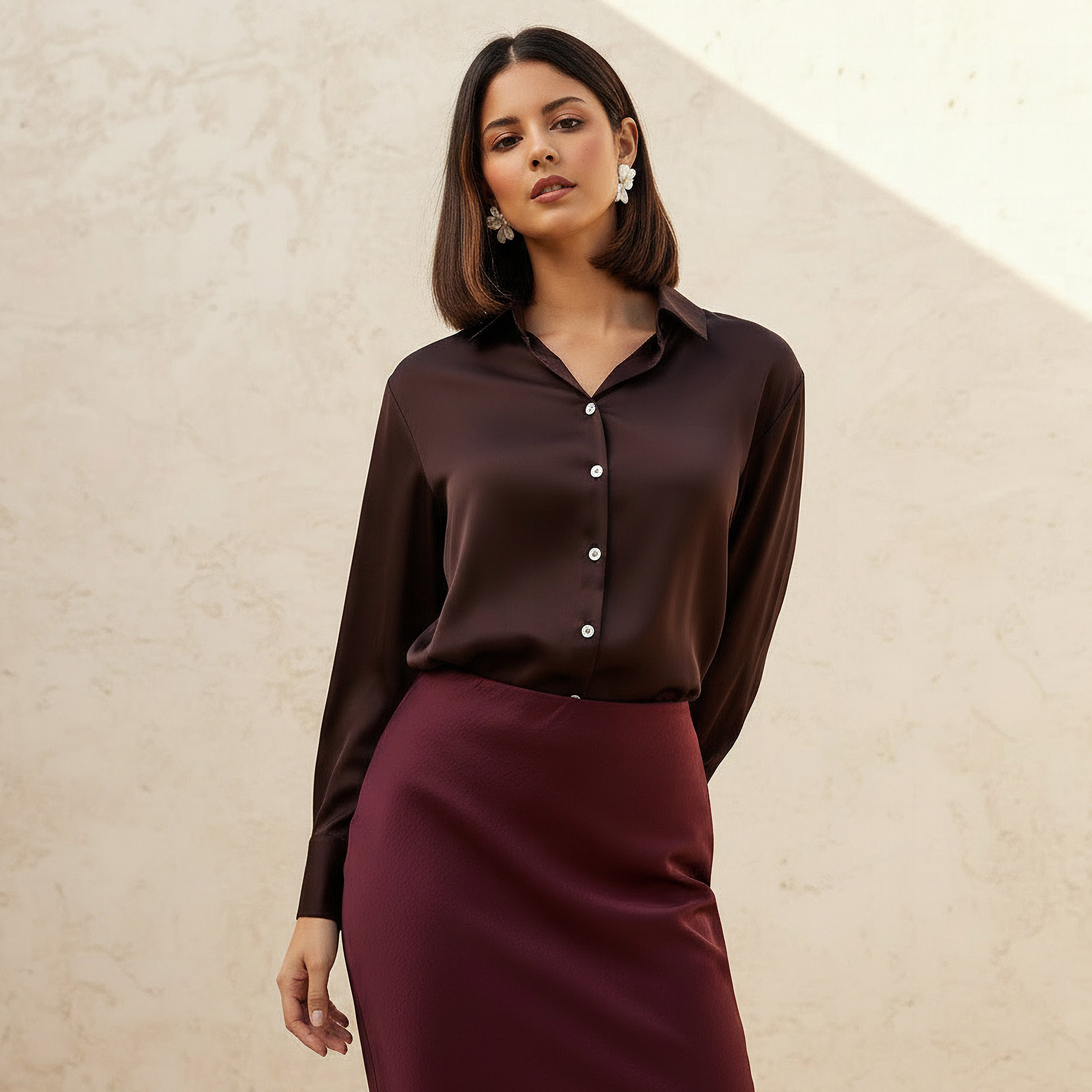 Regular Fit Shirt with Collar-women-clothing-shirtsandblouses-shirts-image-1