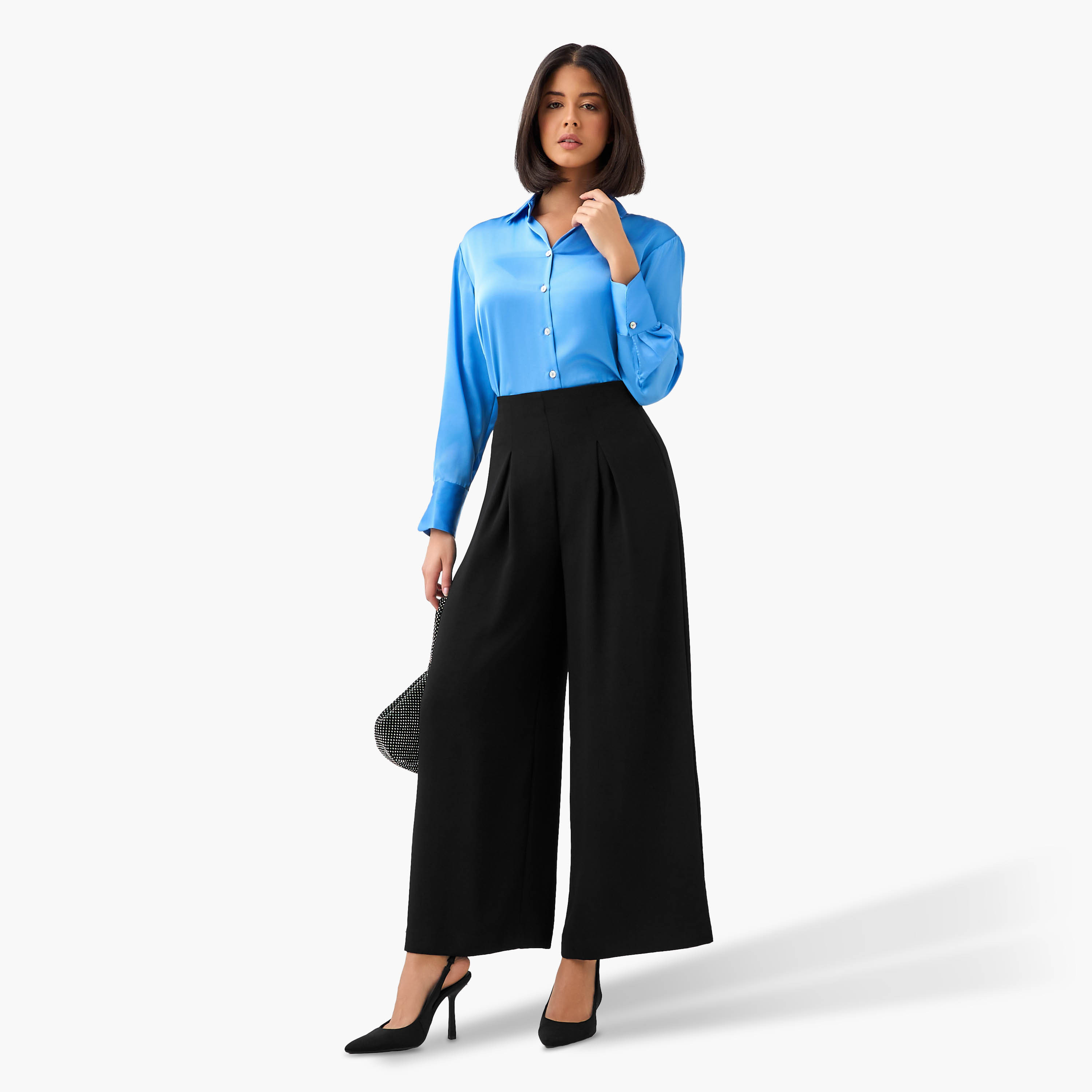 Collared Long Sleeves Shirt with Button Closure-women-clothing-shirtsandblouses-shirts-image-3