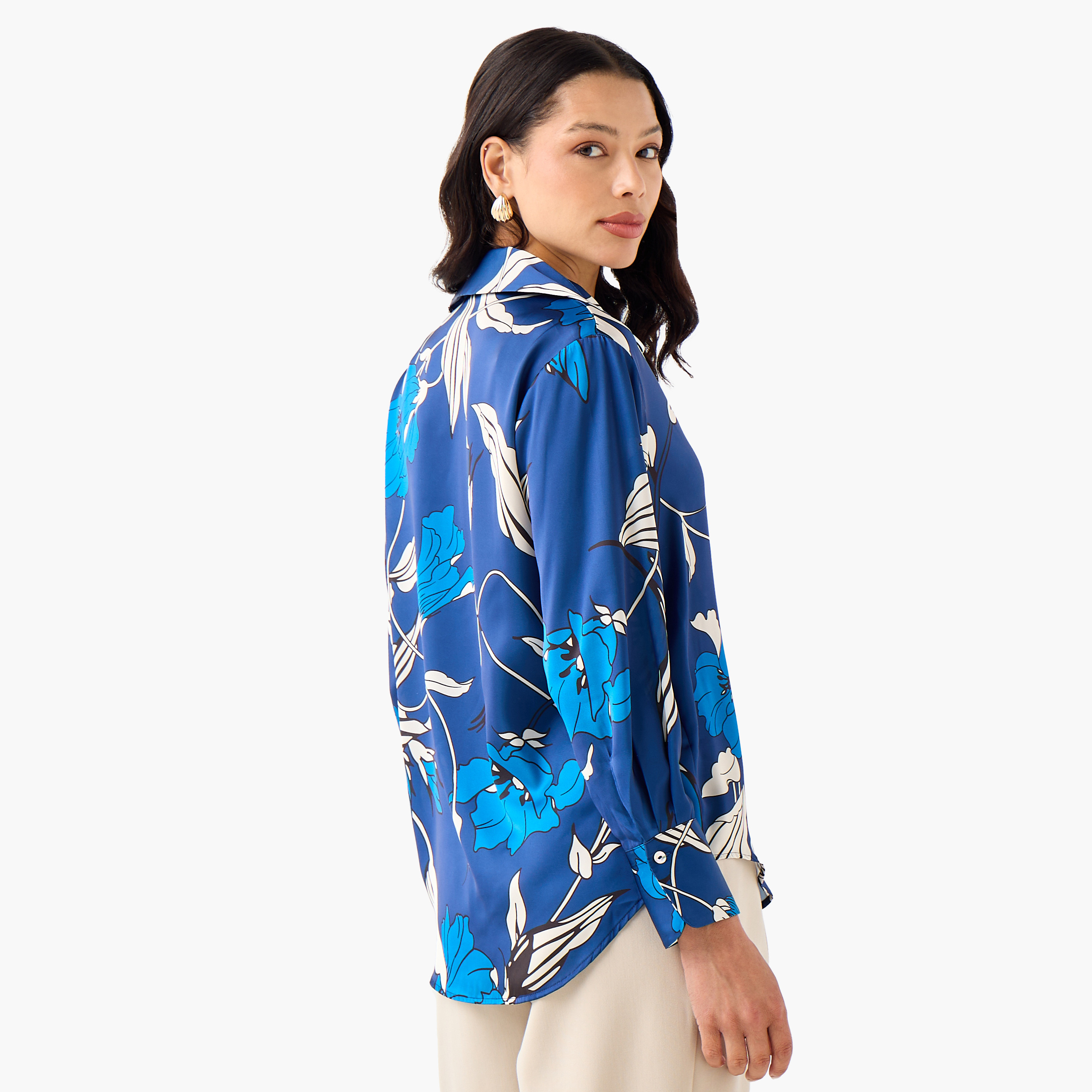 Regular Fit Polyester Shirt with Long Sleeves-women-clothing-shirtsandblouses-shirts-image-5