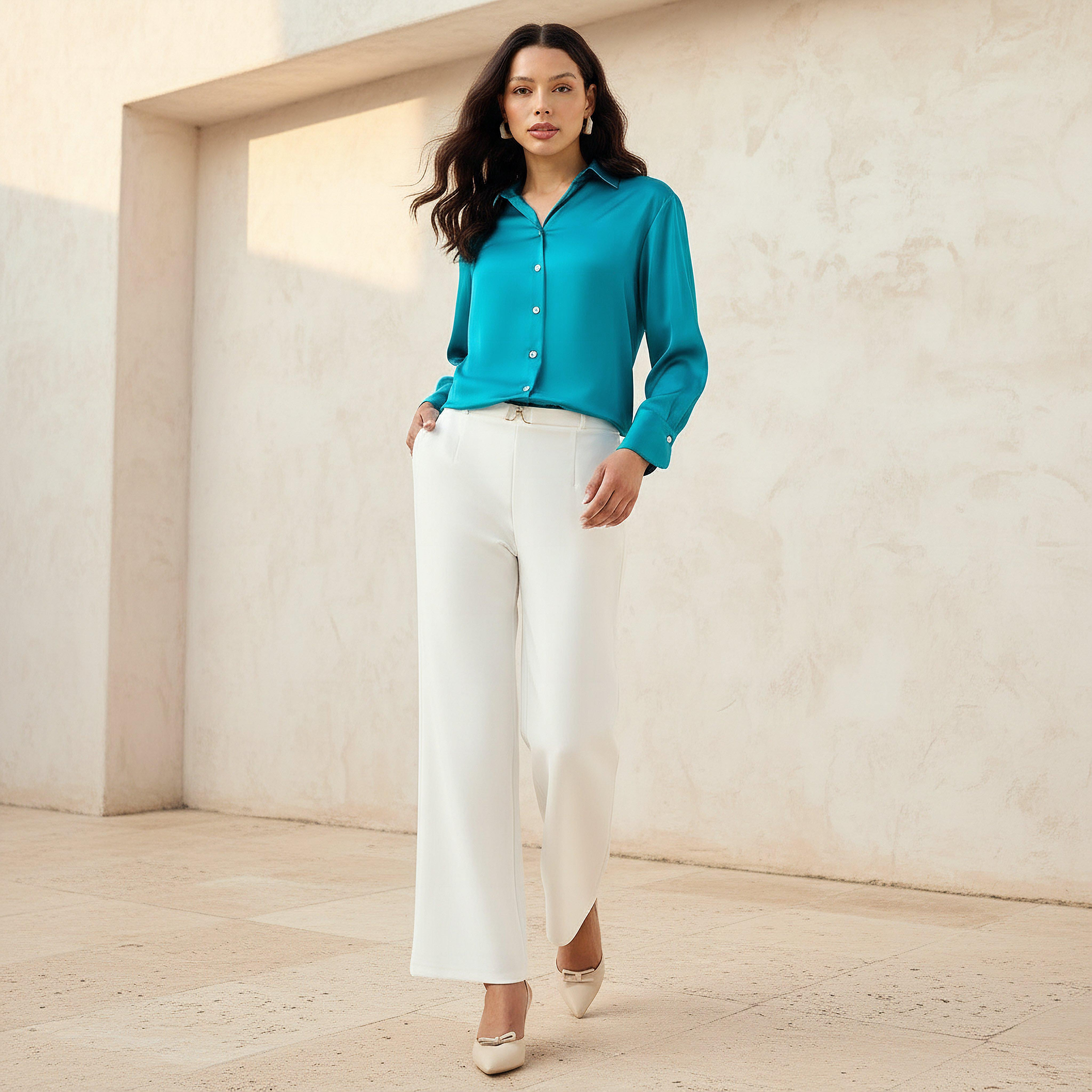 Regular Fit Polyester Shirt with Long Sleeves-women-clothing-shirtsandblouses-shirts-image-3