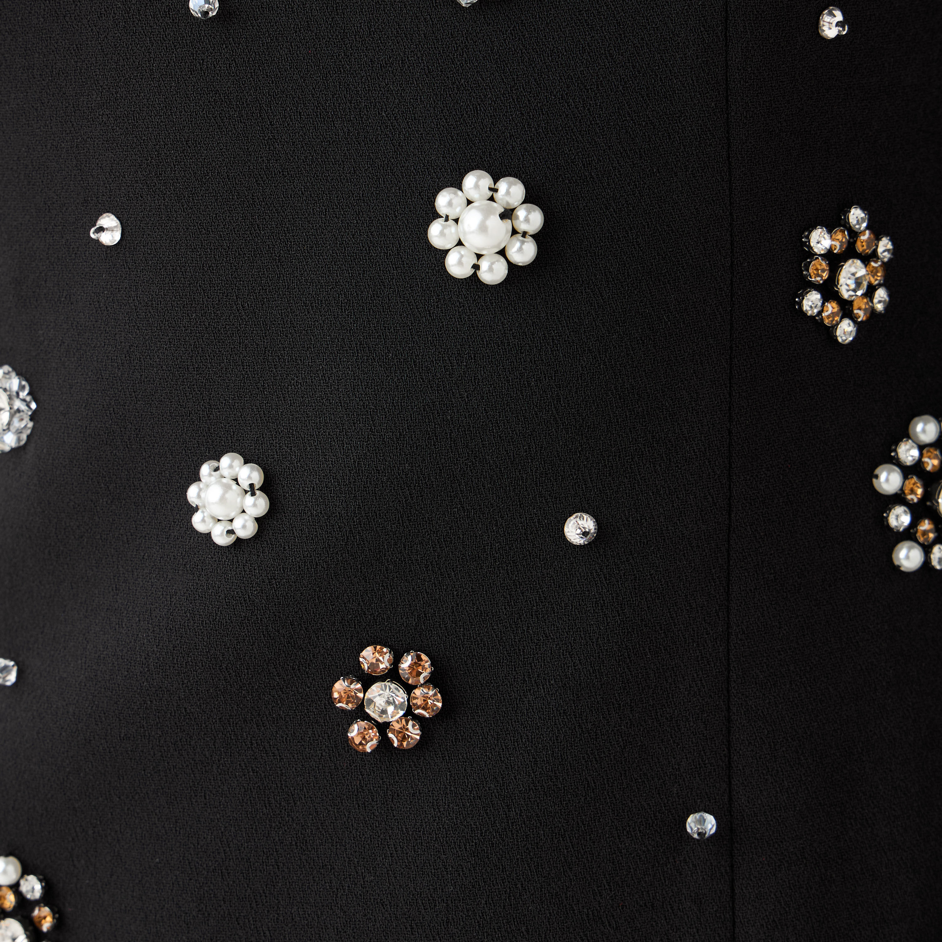 Floral Embellished Party Maxi Dress with Studded Neckline-women-clothing-dresses-image-2