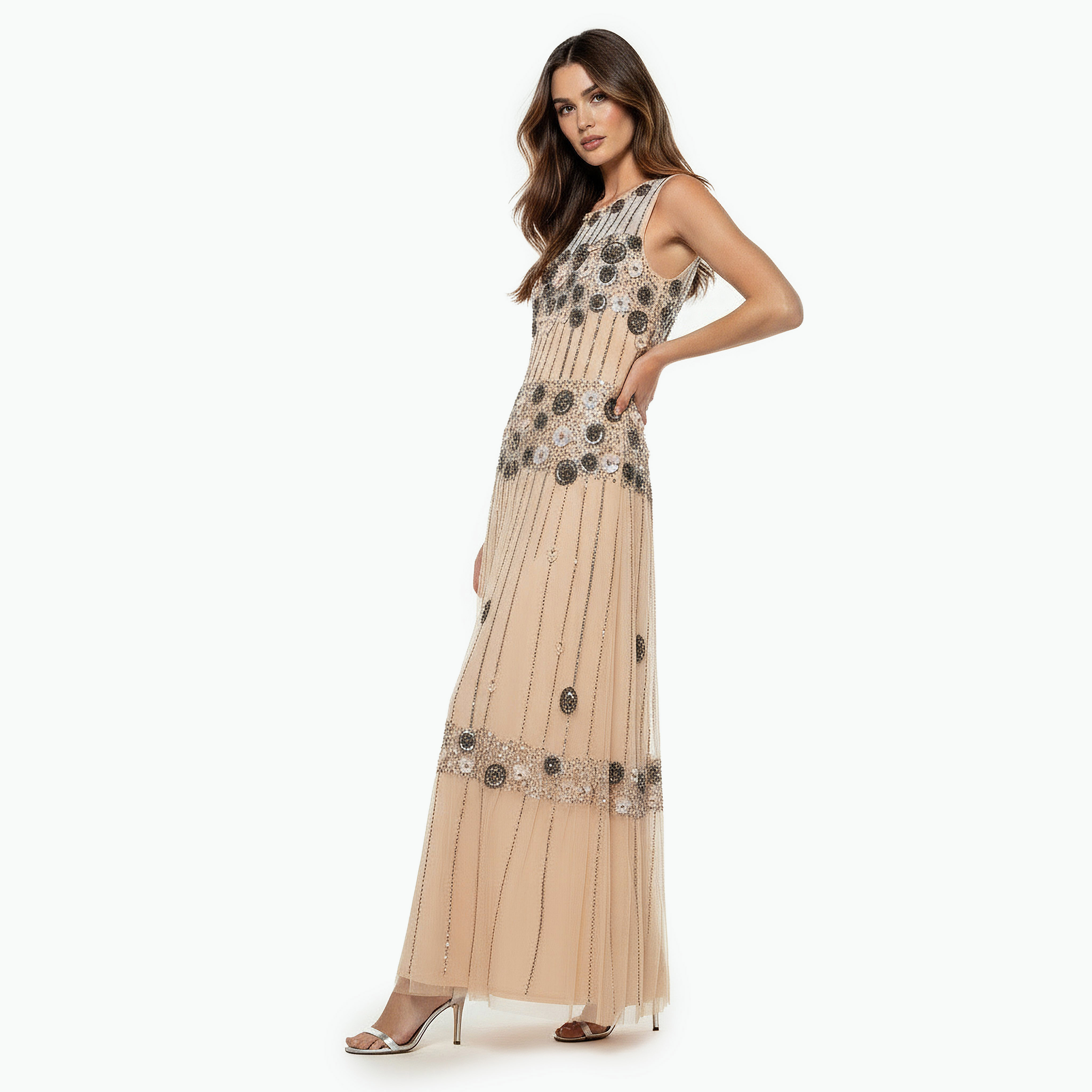 Embellished Party Maxi Dress with Sleeveless Design-women-clothing-dresses-image-3