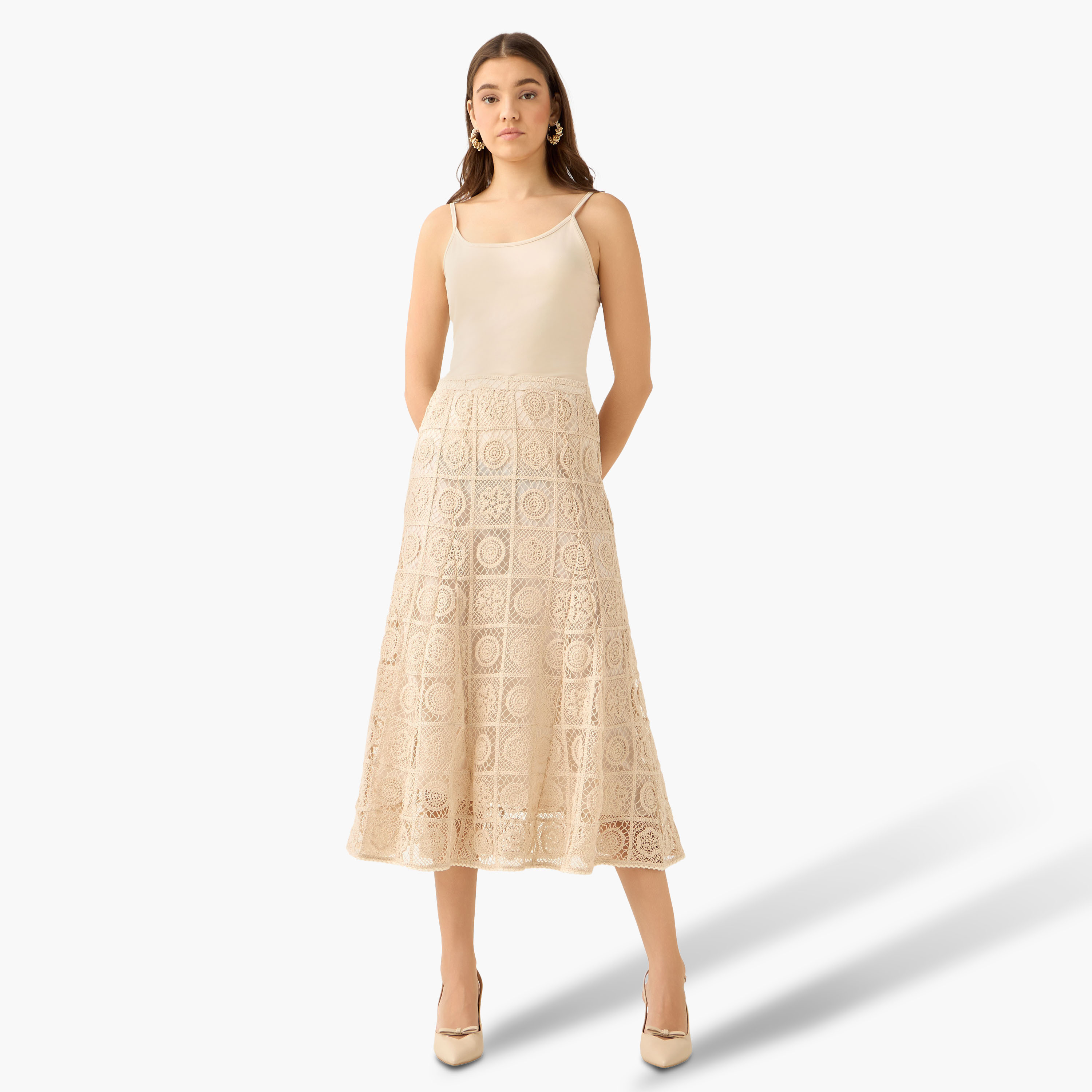 Midi Crochet A-line Skirt-women-clothing-bottoms-skirts-image-3