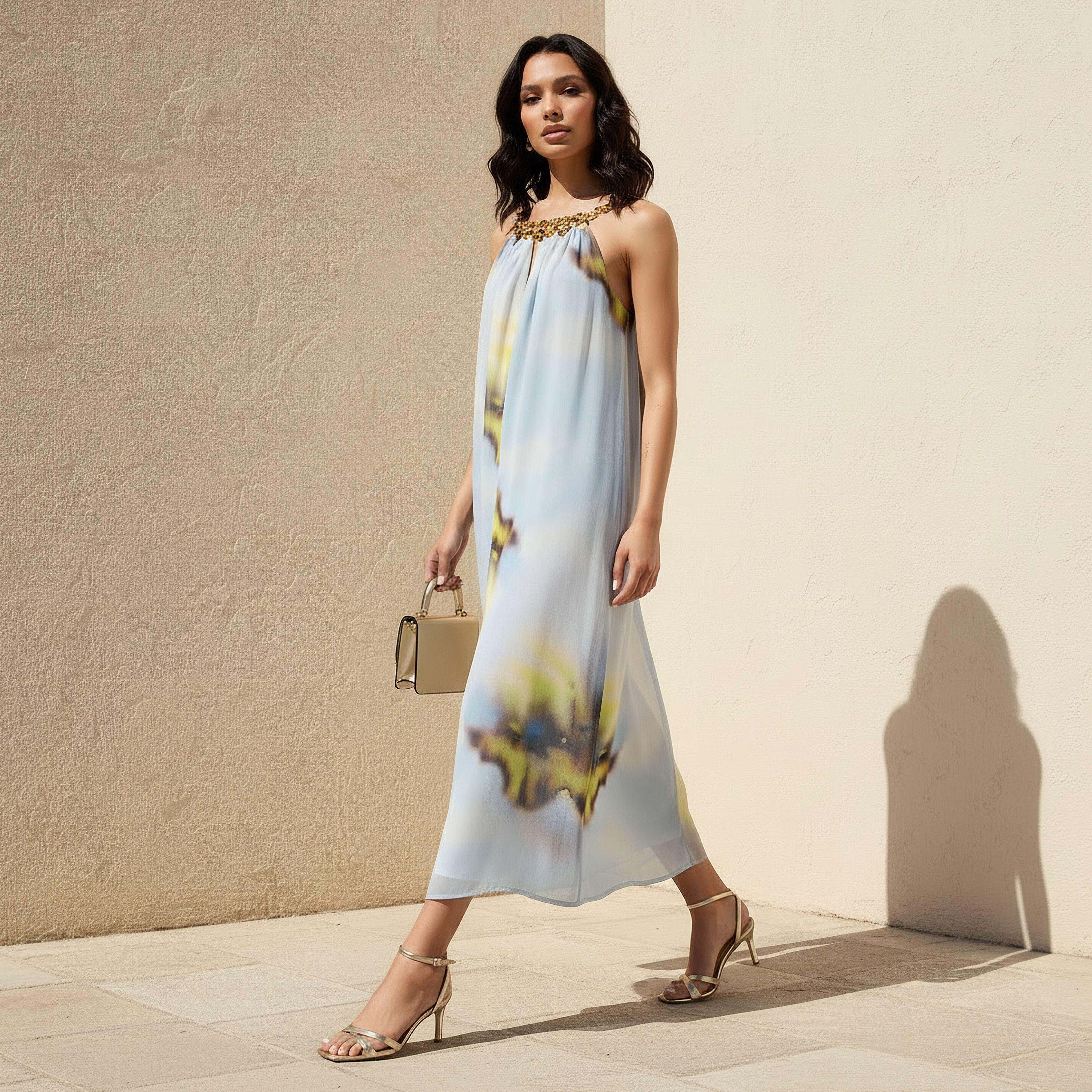 Midi Trapeze Dress with Print-women-clothing-dresses-image-3