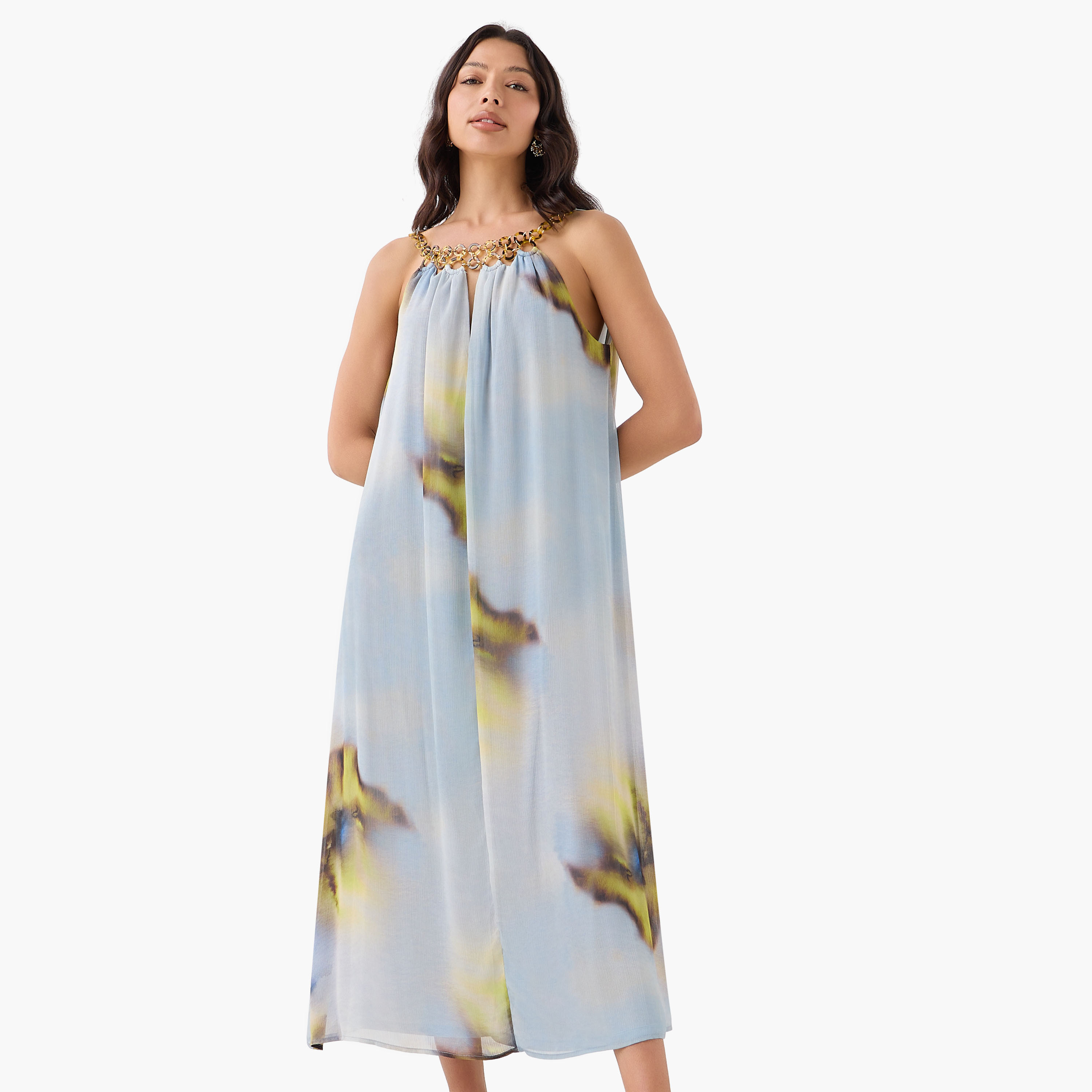 Midi Trapeze Dress with Print-women-clothing-dresses-image-4