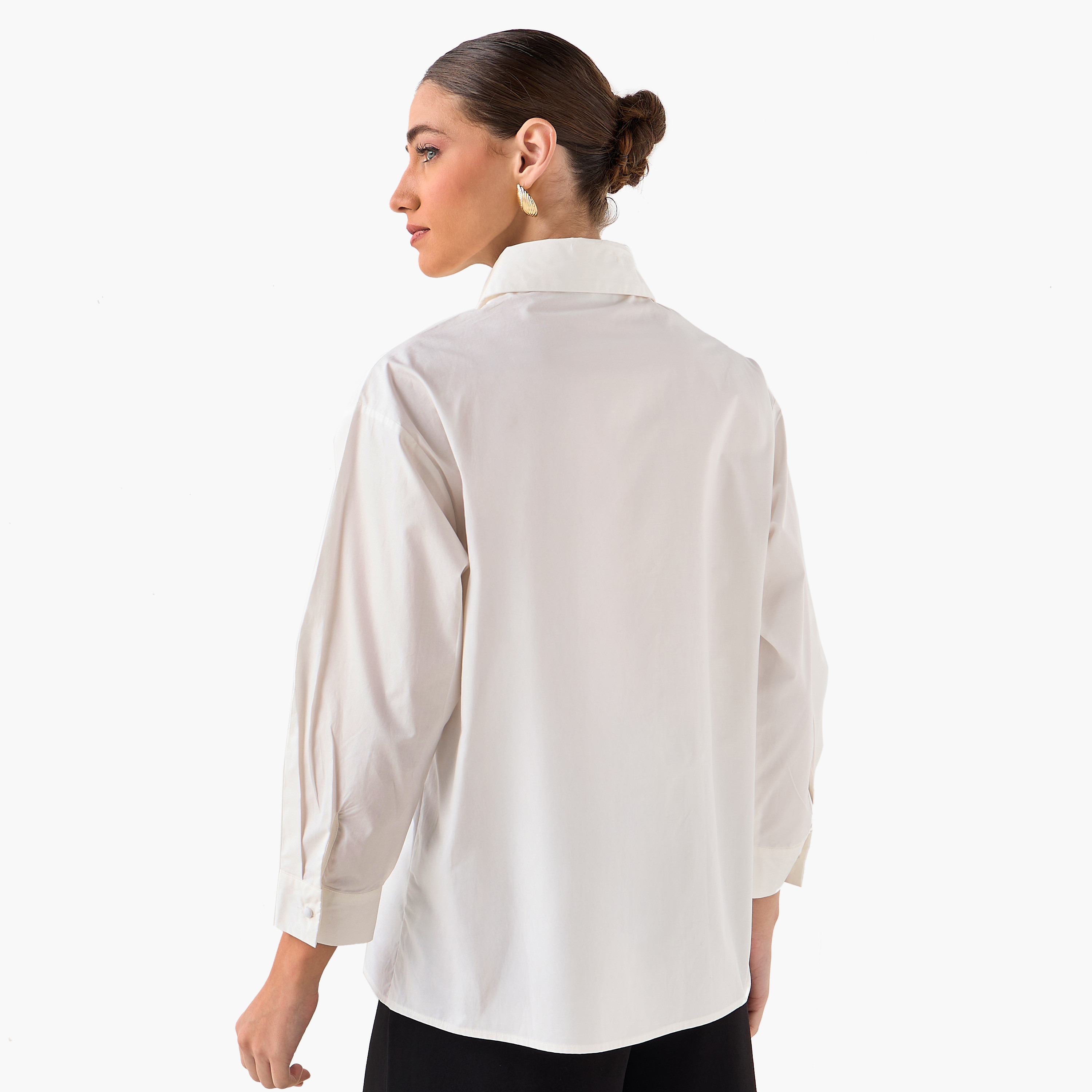 Relaxed Fit Cotton Shirt with Embellishments-women-clothing-shirtsandblouses-shirts-image-6
