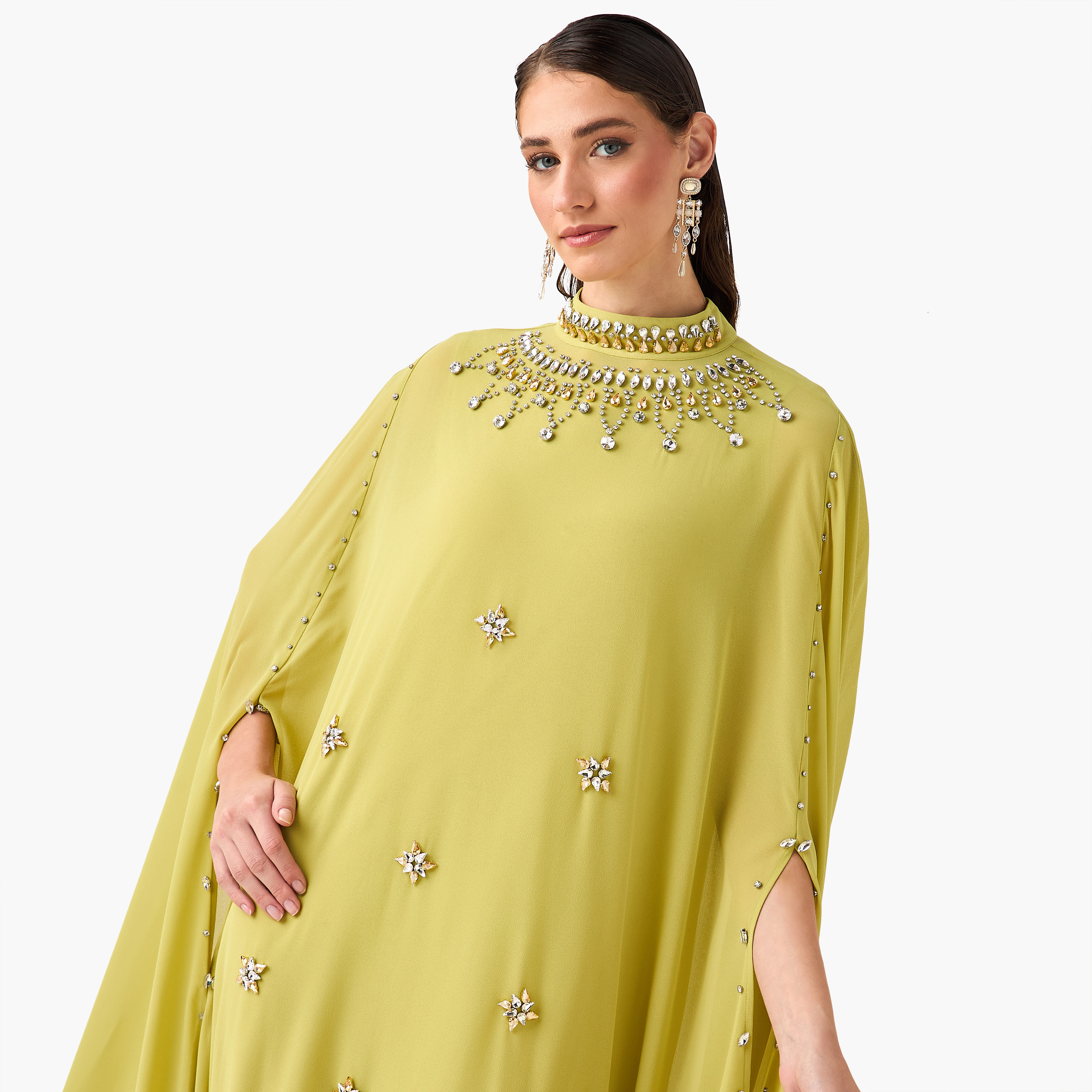 Midi Kaftan Dress with Embellished Detail-women-clothing-dresses-image-6