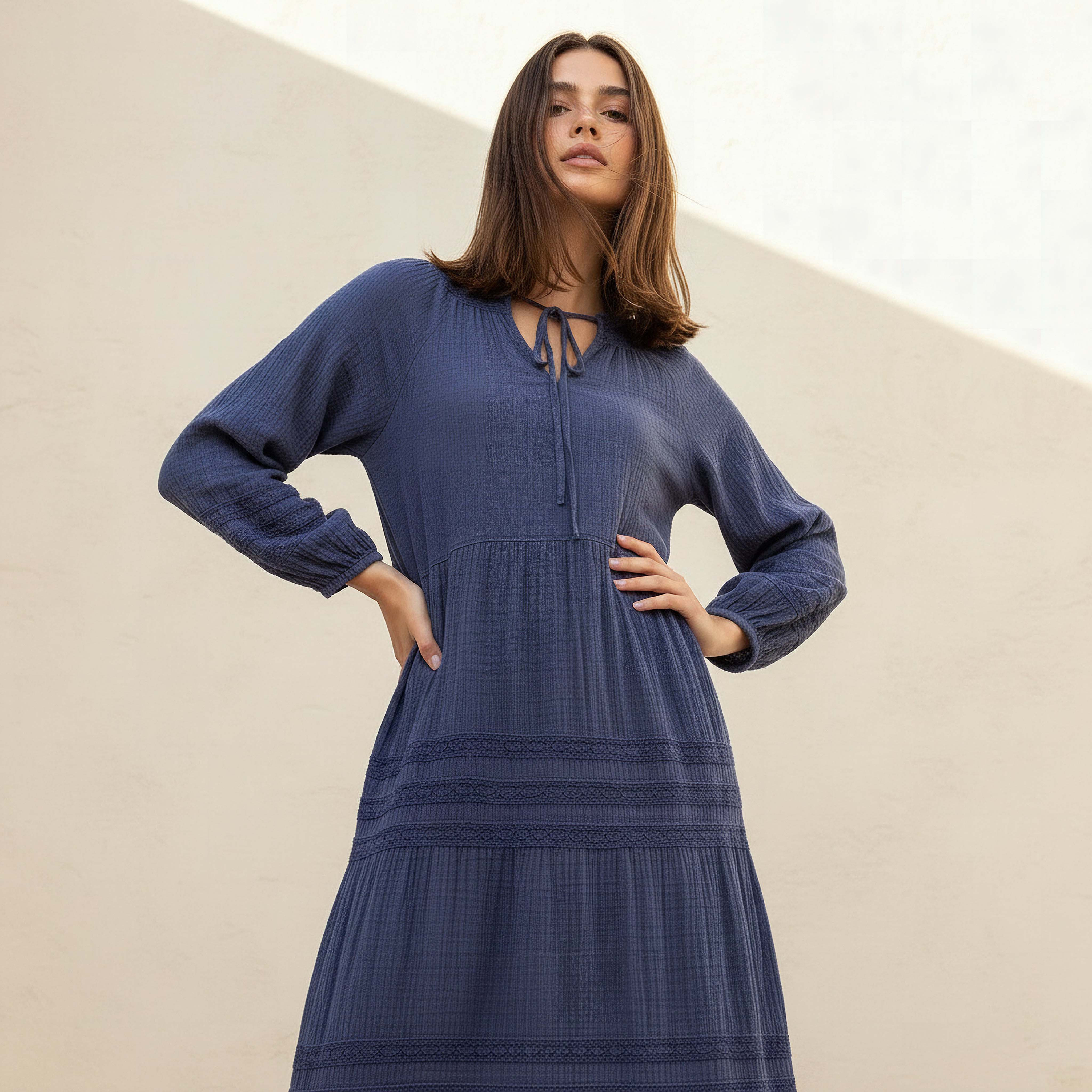 Tiered Maxi Dress with Crochet Embroidery-women-clothing-dresses-image-5