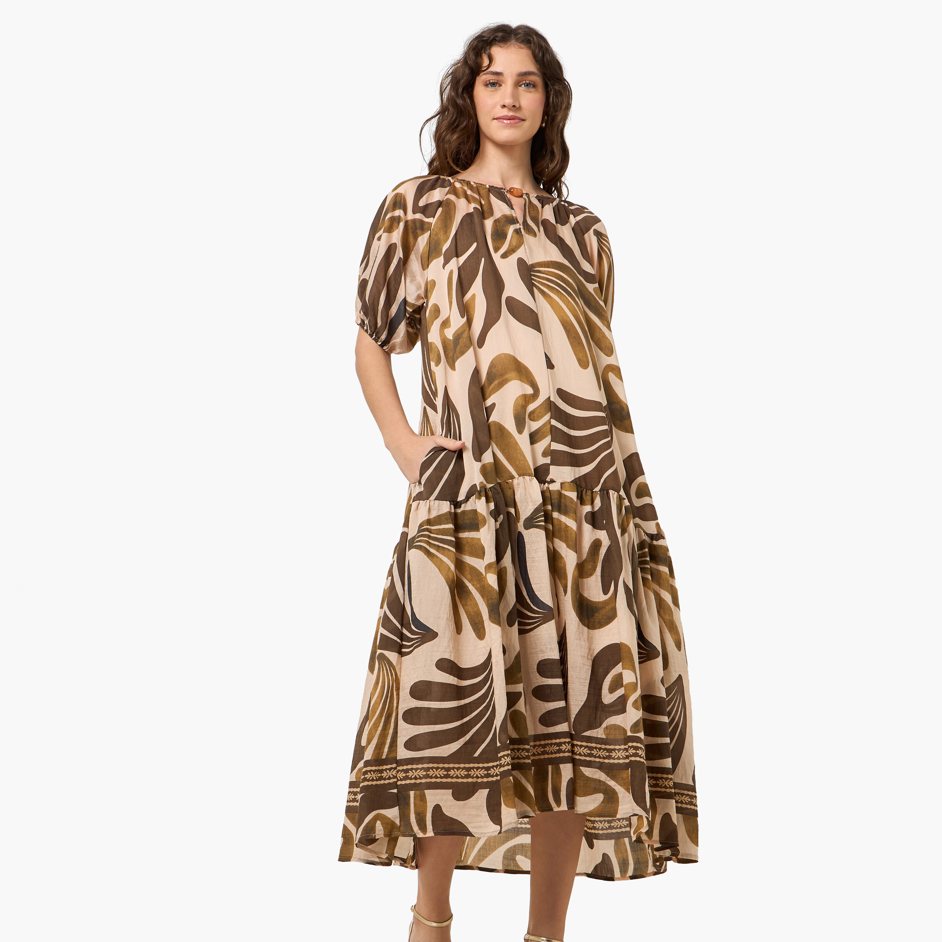 Tiered Women Dress with Print-women-clothing-dresses-image-2