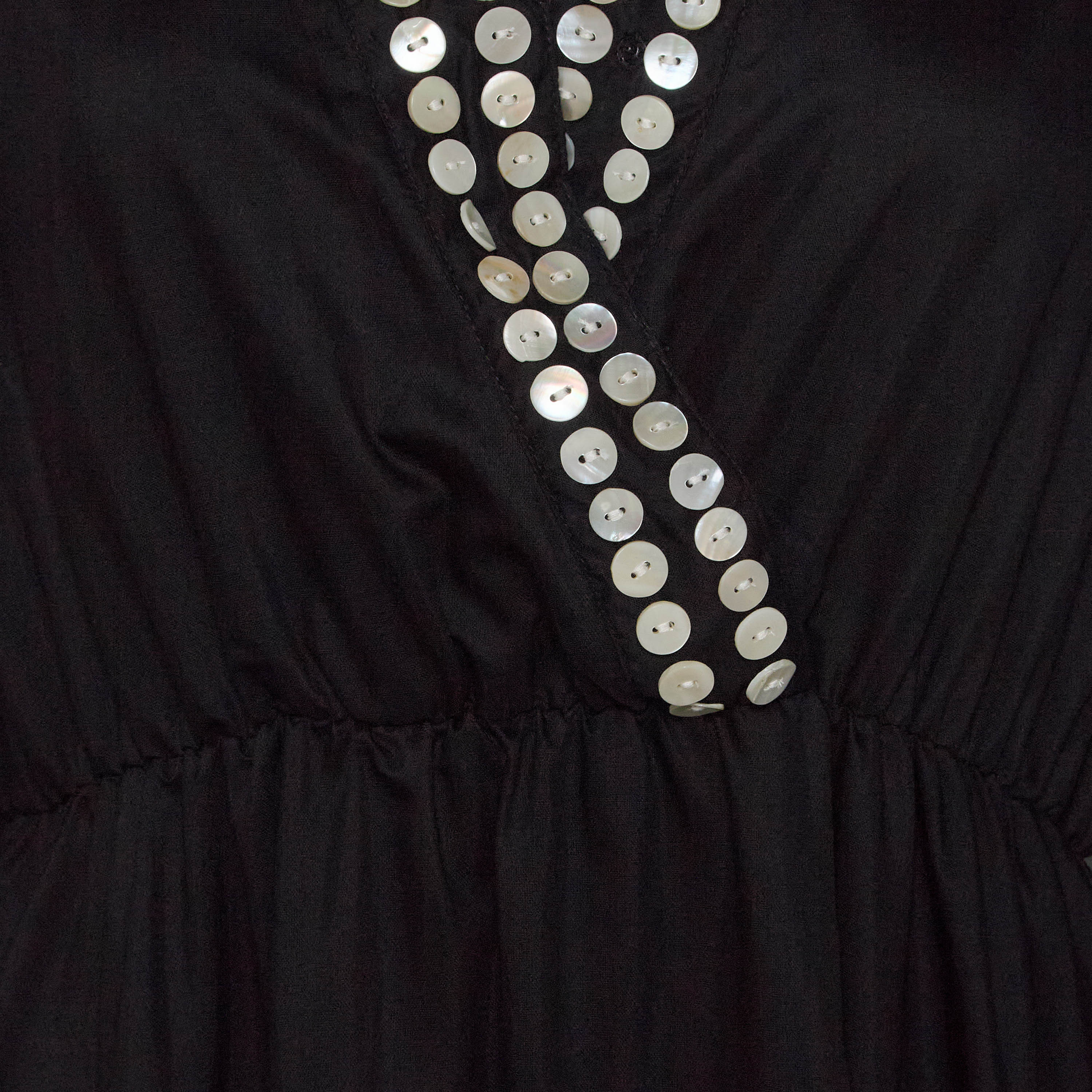 Embellished A-line Women Dress with V-neck-women-clothing-dresses-image-2