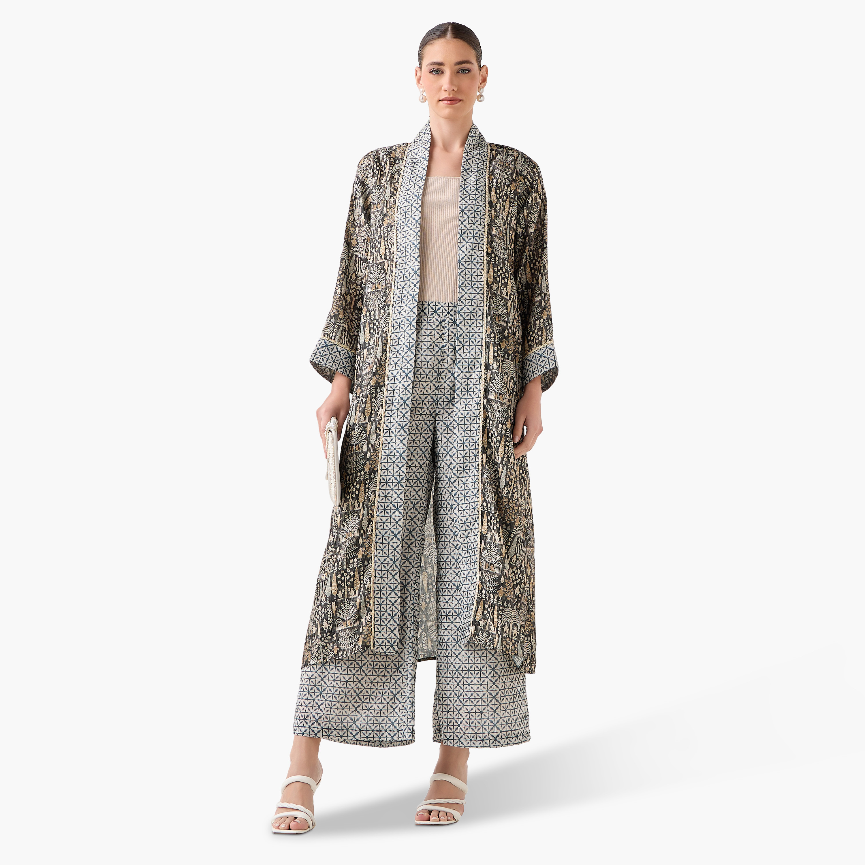 Relaxed Fit Printed Open Front Shrug-women-clothing-coordsets-image-5