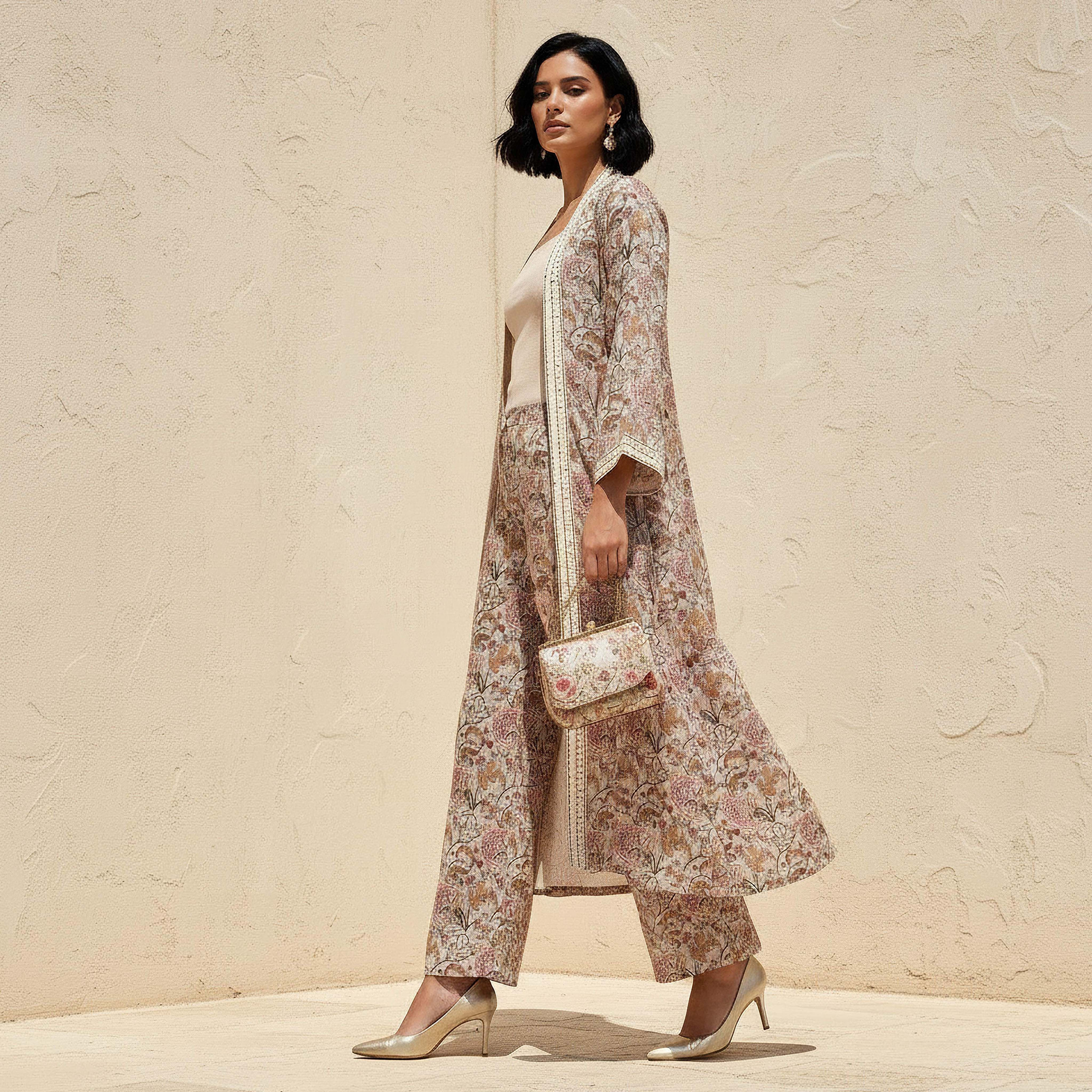 Relaxed Fit Printed Open Front Shrug-women-clothing-coordsets-image-3