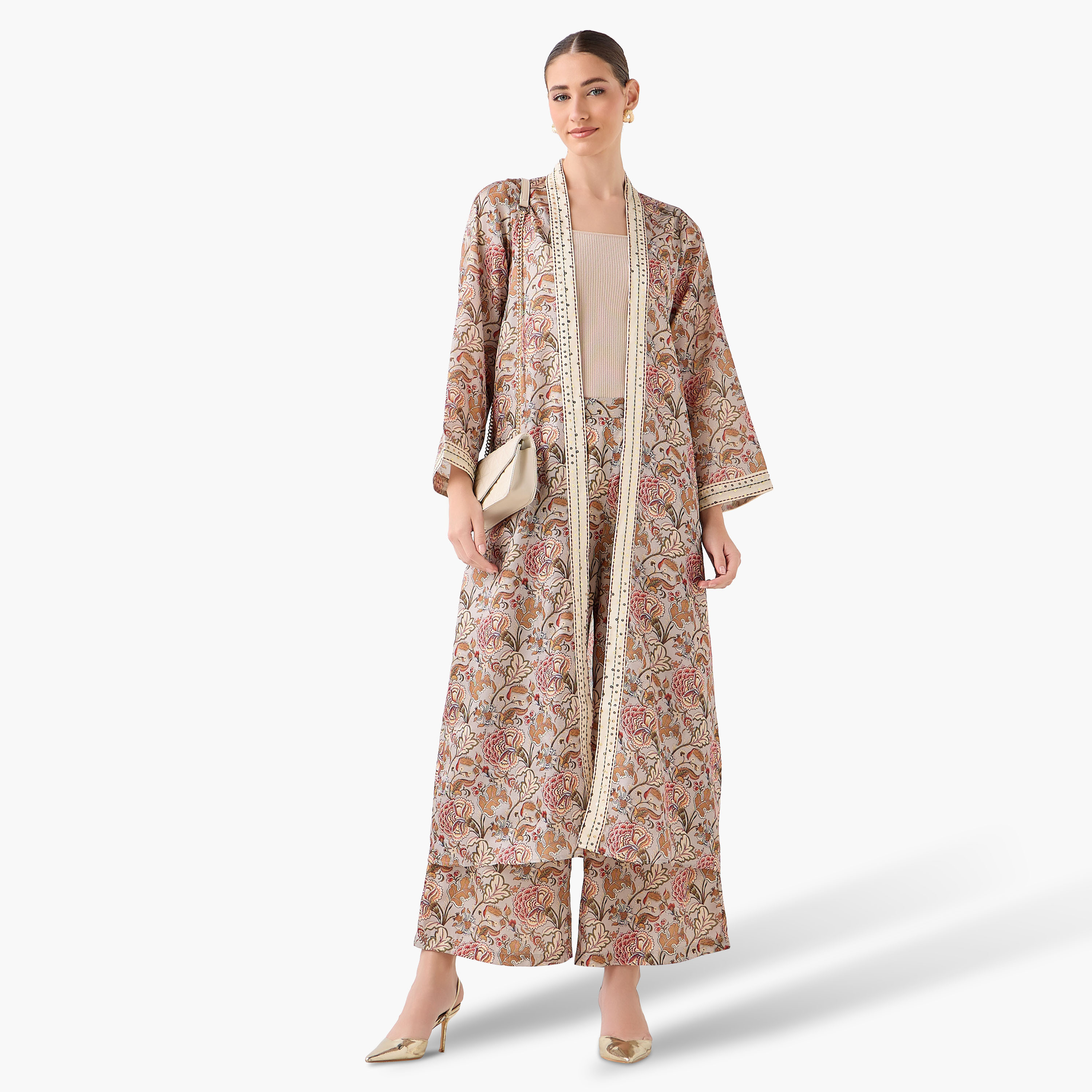 Relaxed Fit Printed Open Front Shrug-women-clothing-coordsets-image-6