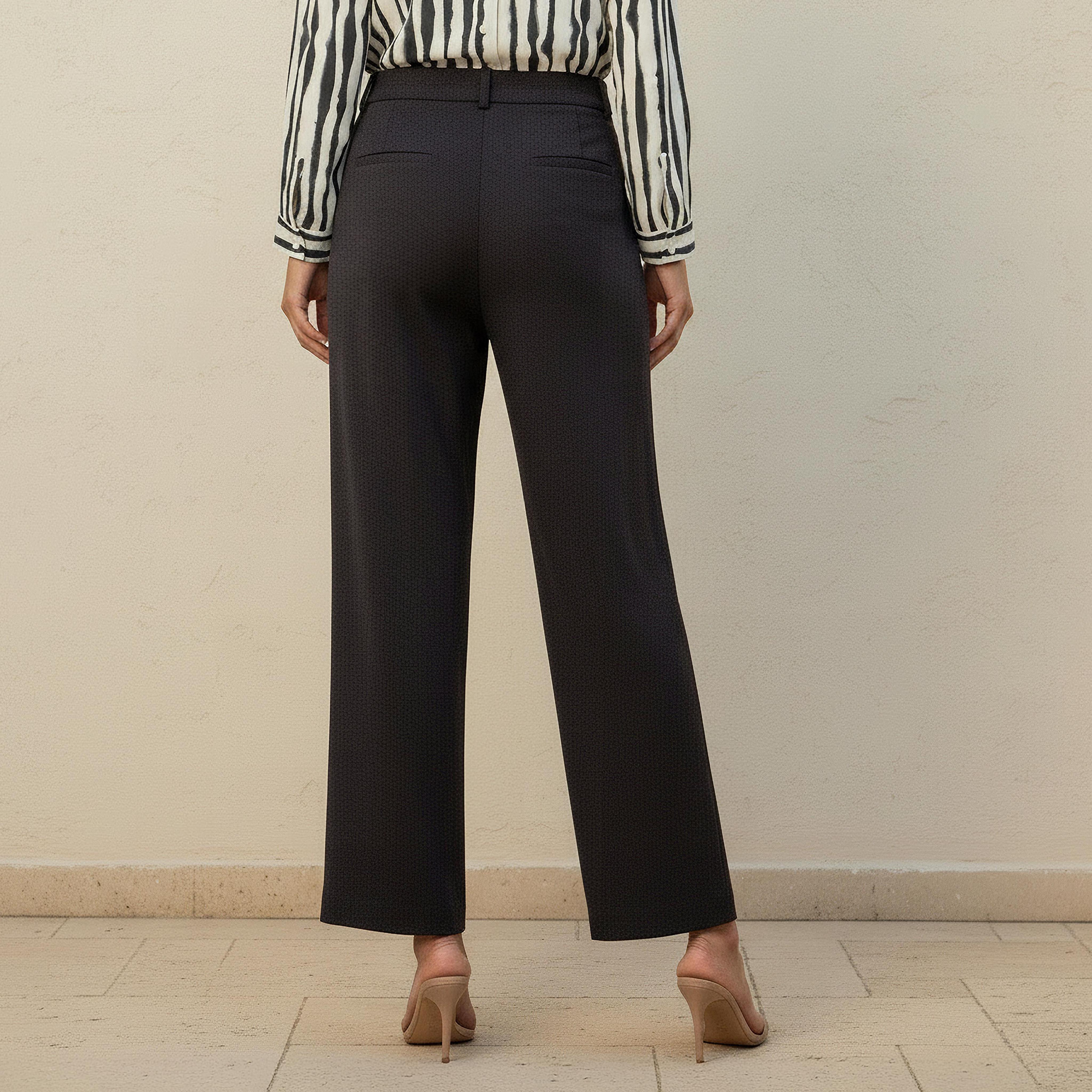 Regular Fit Pleated Formal Trousers-women-clothing-bottoms-trousers-image-4