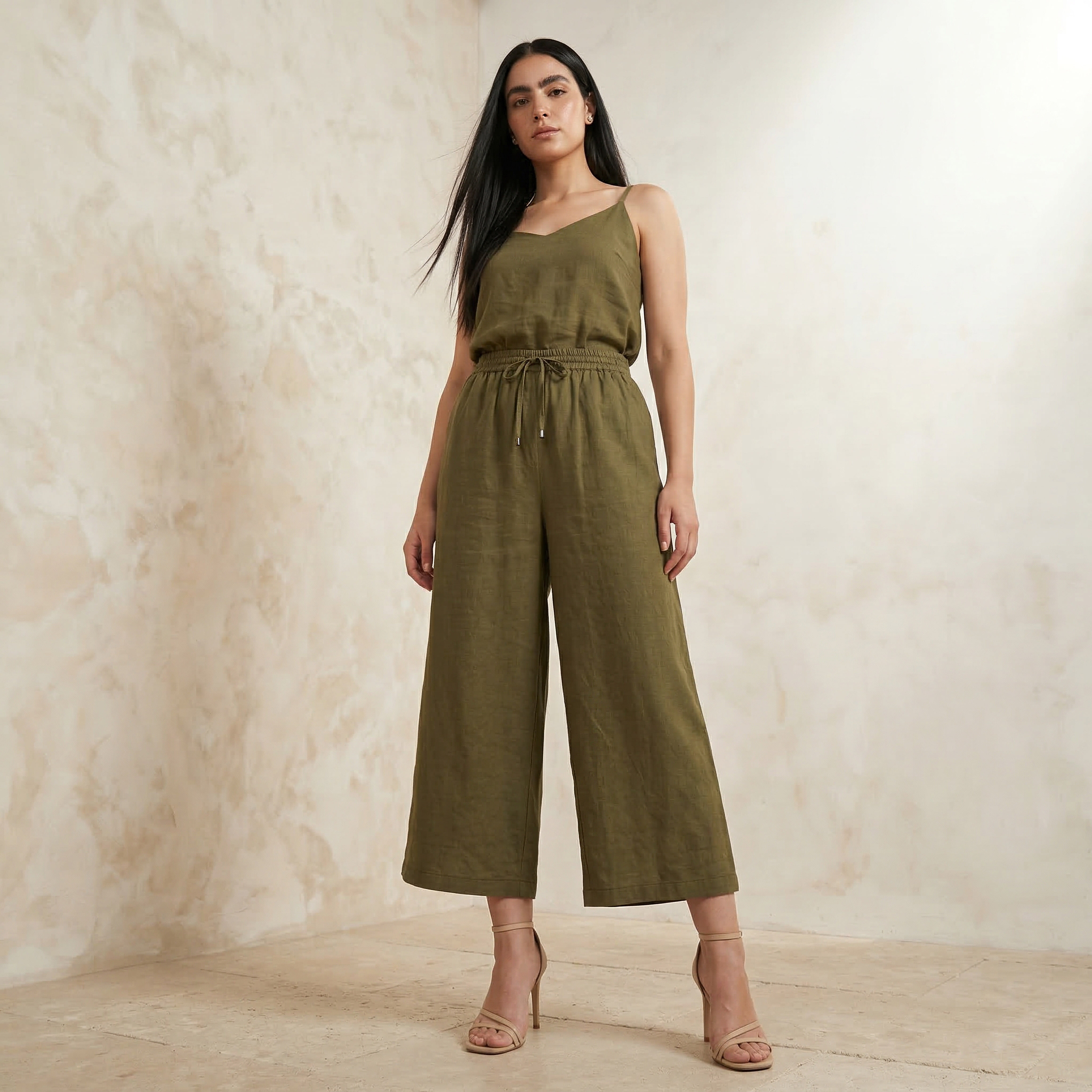 Wide Leg Textured Pants-women-clothing-bottoms-trousers-image-3