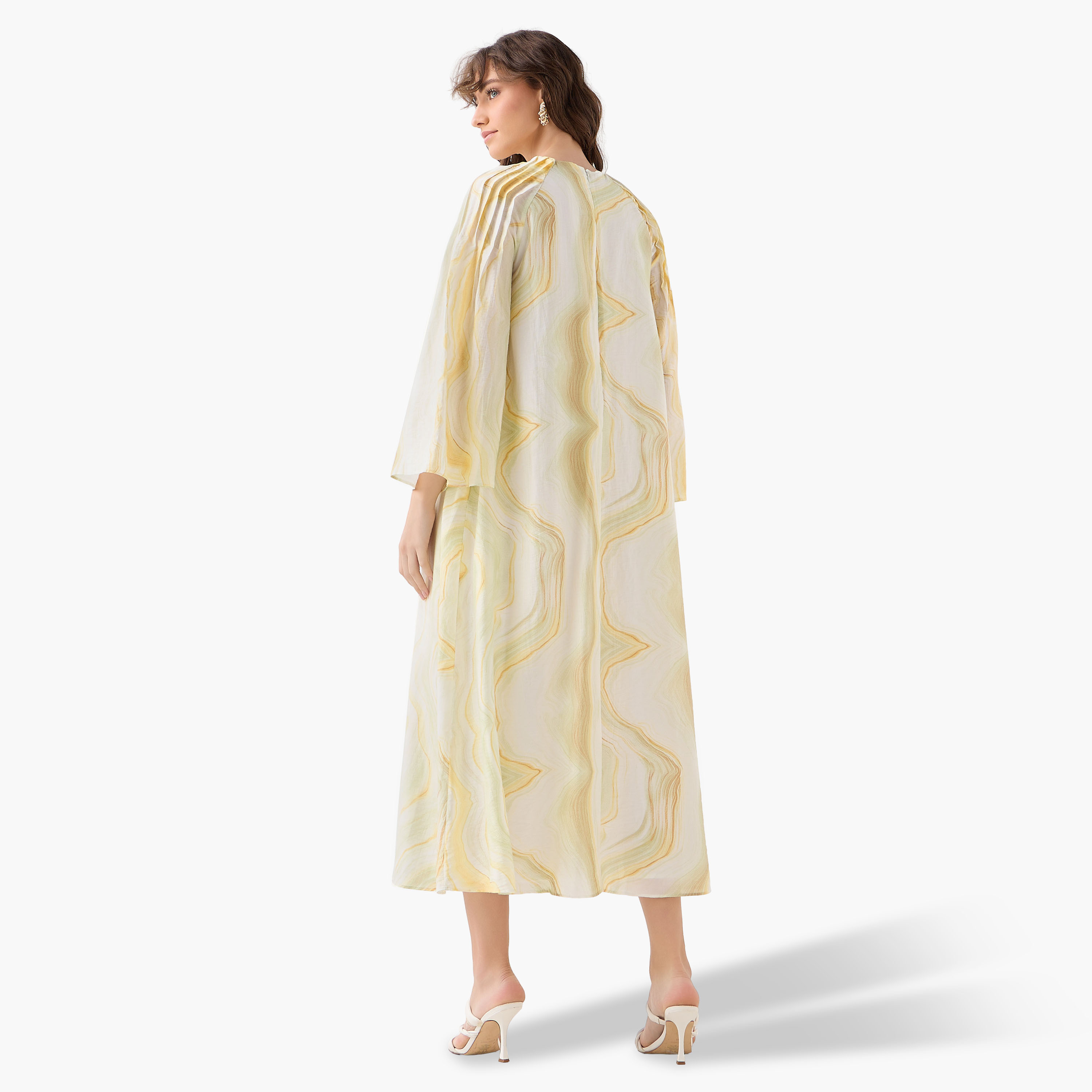 A-line Midi Dress with Pintuck Detail-women-clothing-dresses-image-4