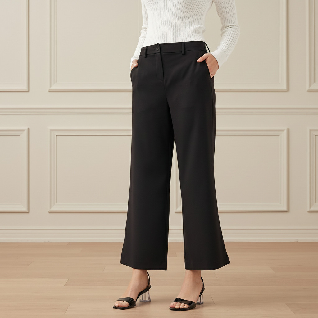 بنطلون بجيوب وقصة عادية-women-clothing-bottoms-trousers-image-4