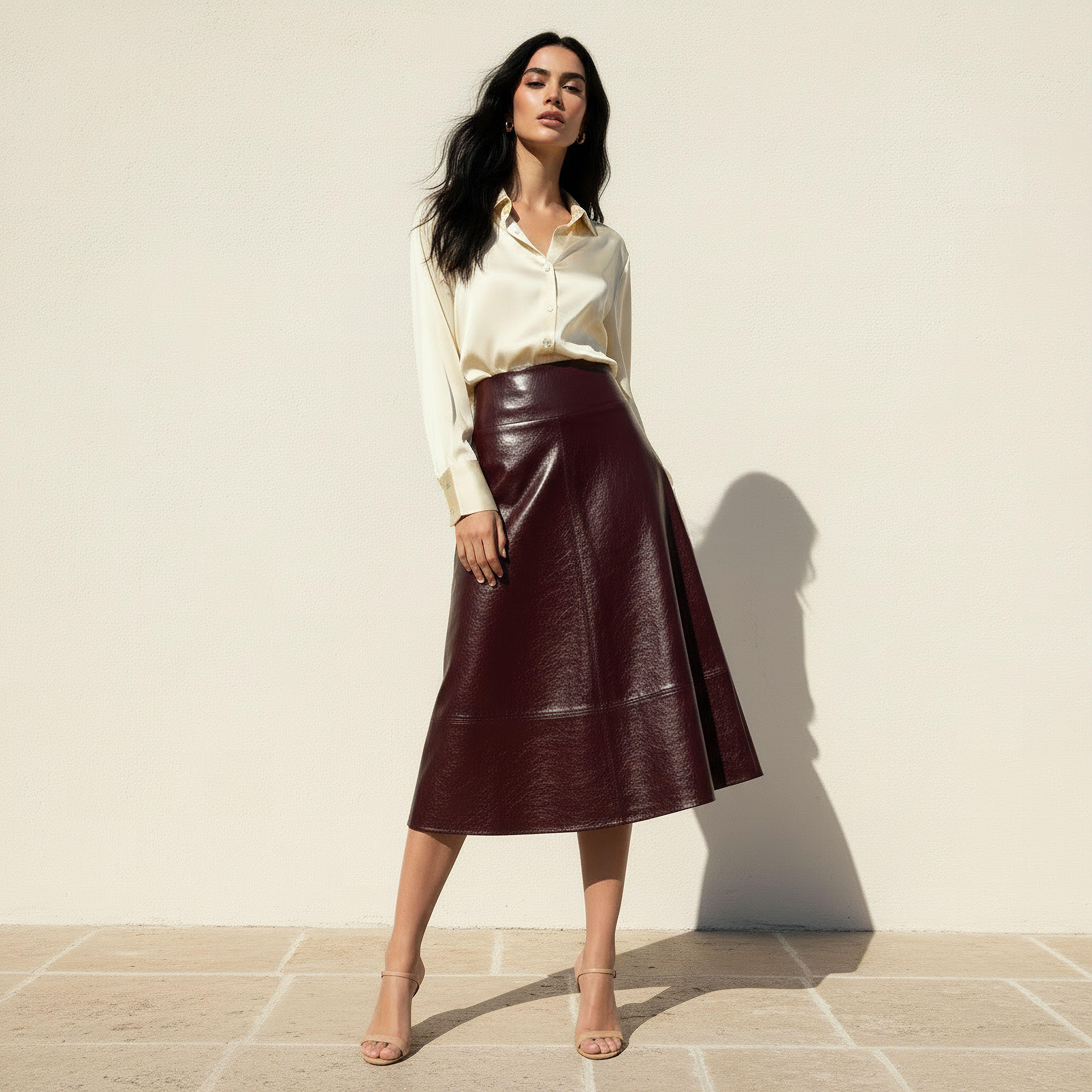 Satin Shirt with Long Sleeves-women-clothing-shirtsandblouses-shirts-image-3