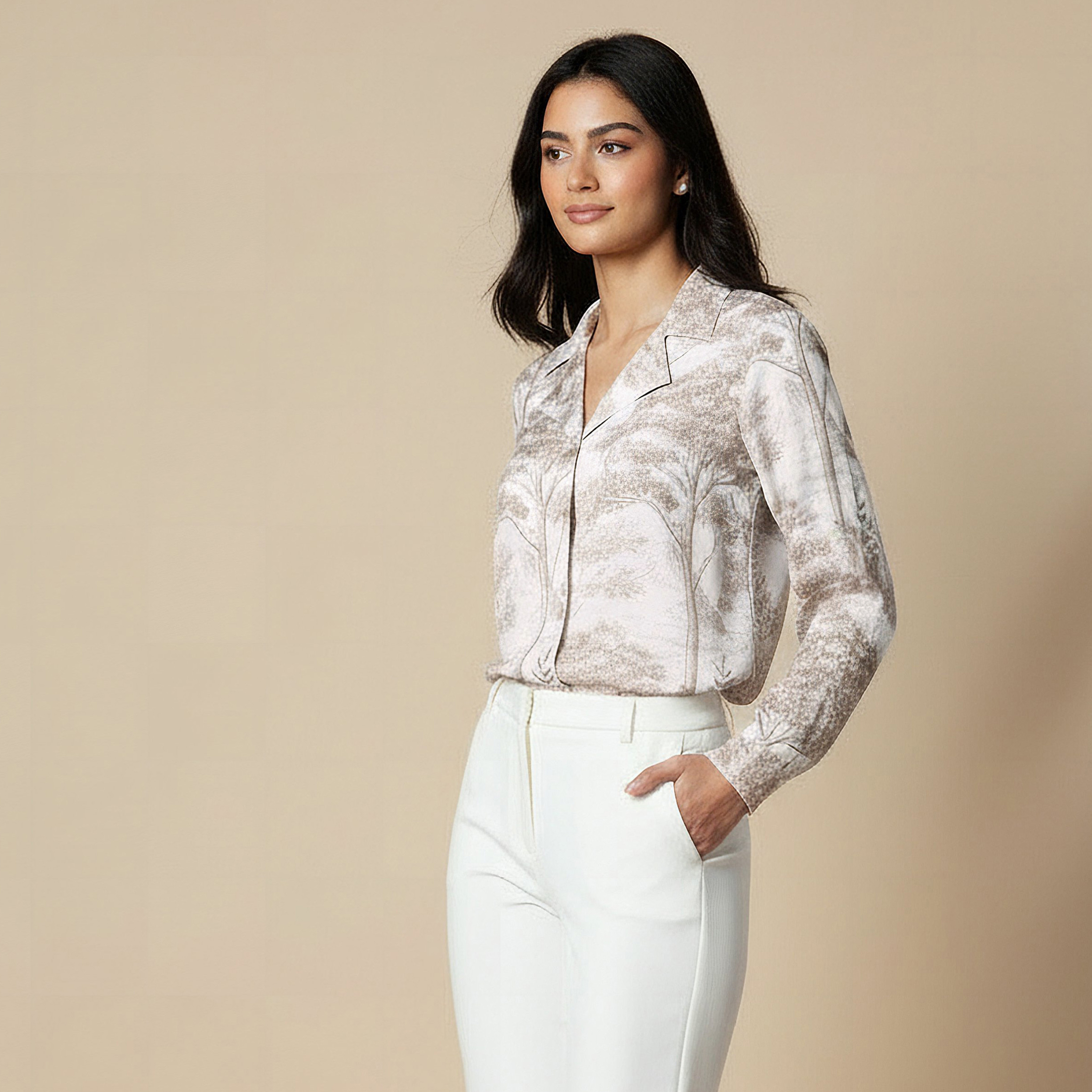 Relaxed Fit Shirt with Tree Print-women-clothing-shirtsandblouses-shirts-image-5