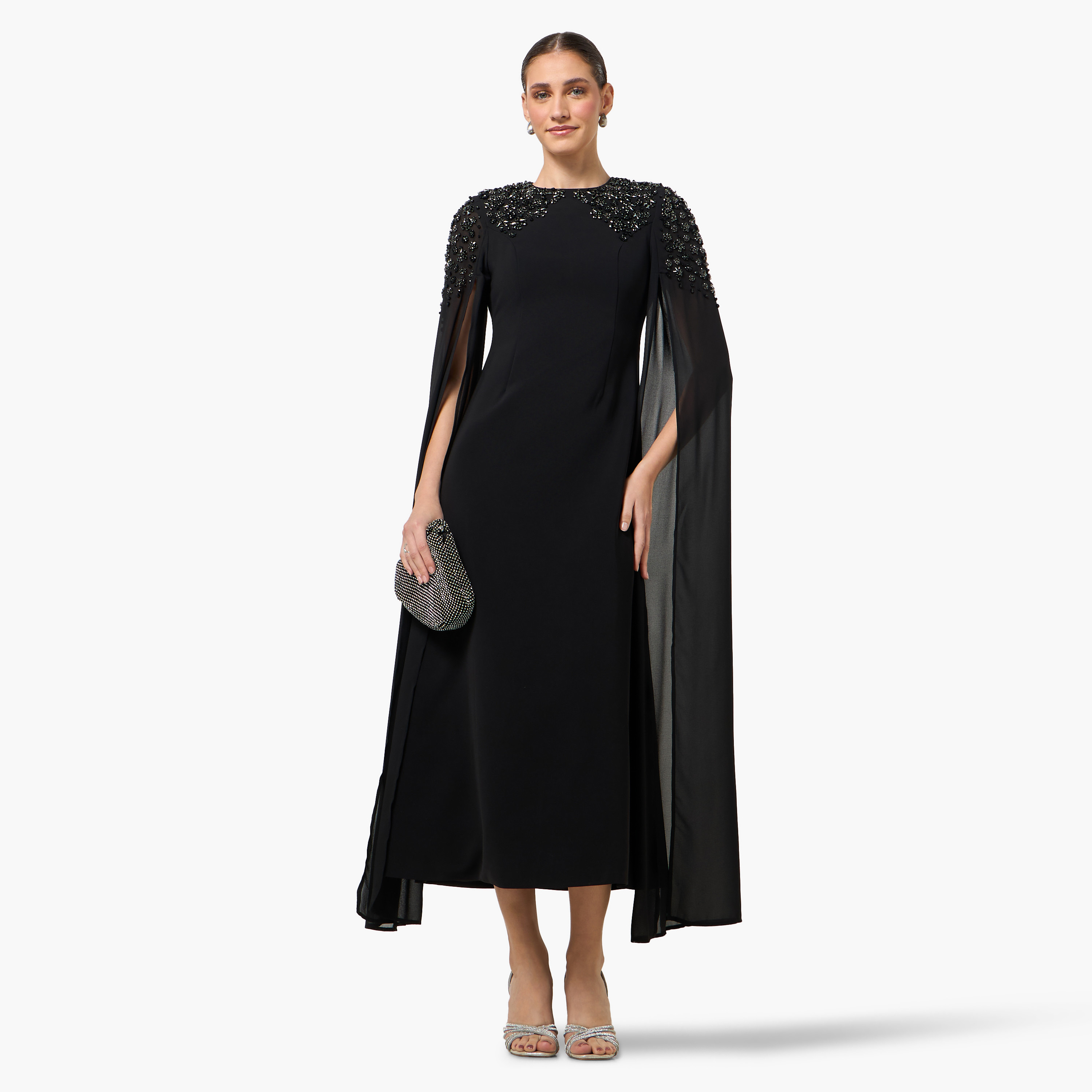 فستان سهرة ميدي بتزيينات وكاب-women-clothing-dresses-image-6
