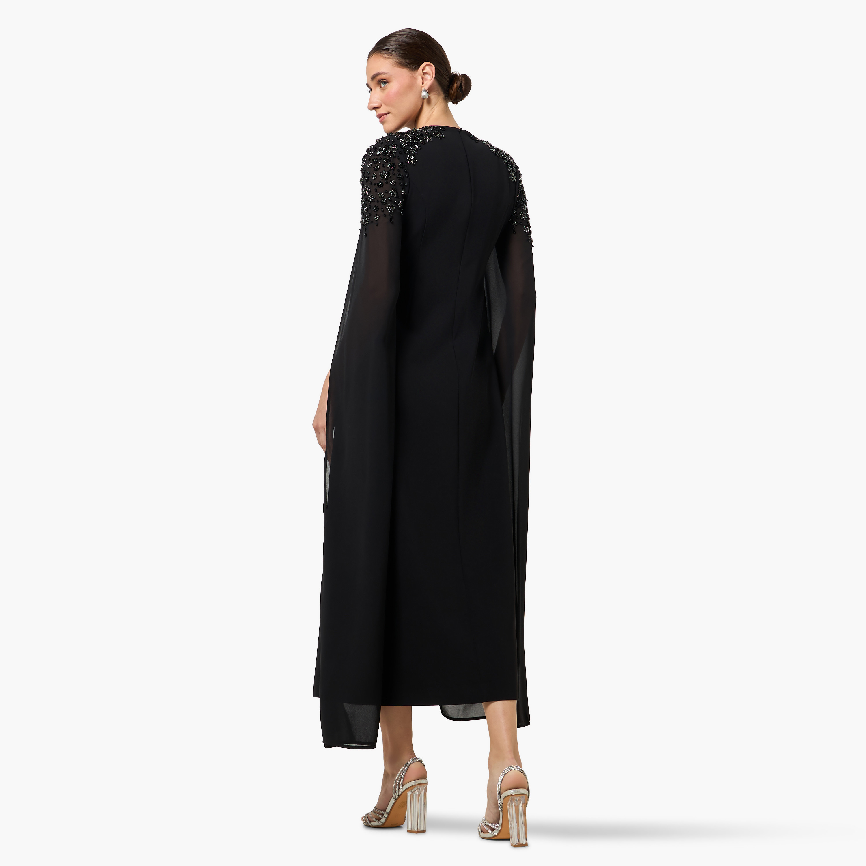 فستان سهرة ميدي بتزيينات وكاب-women-clothing-dresses-image-7