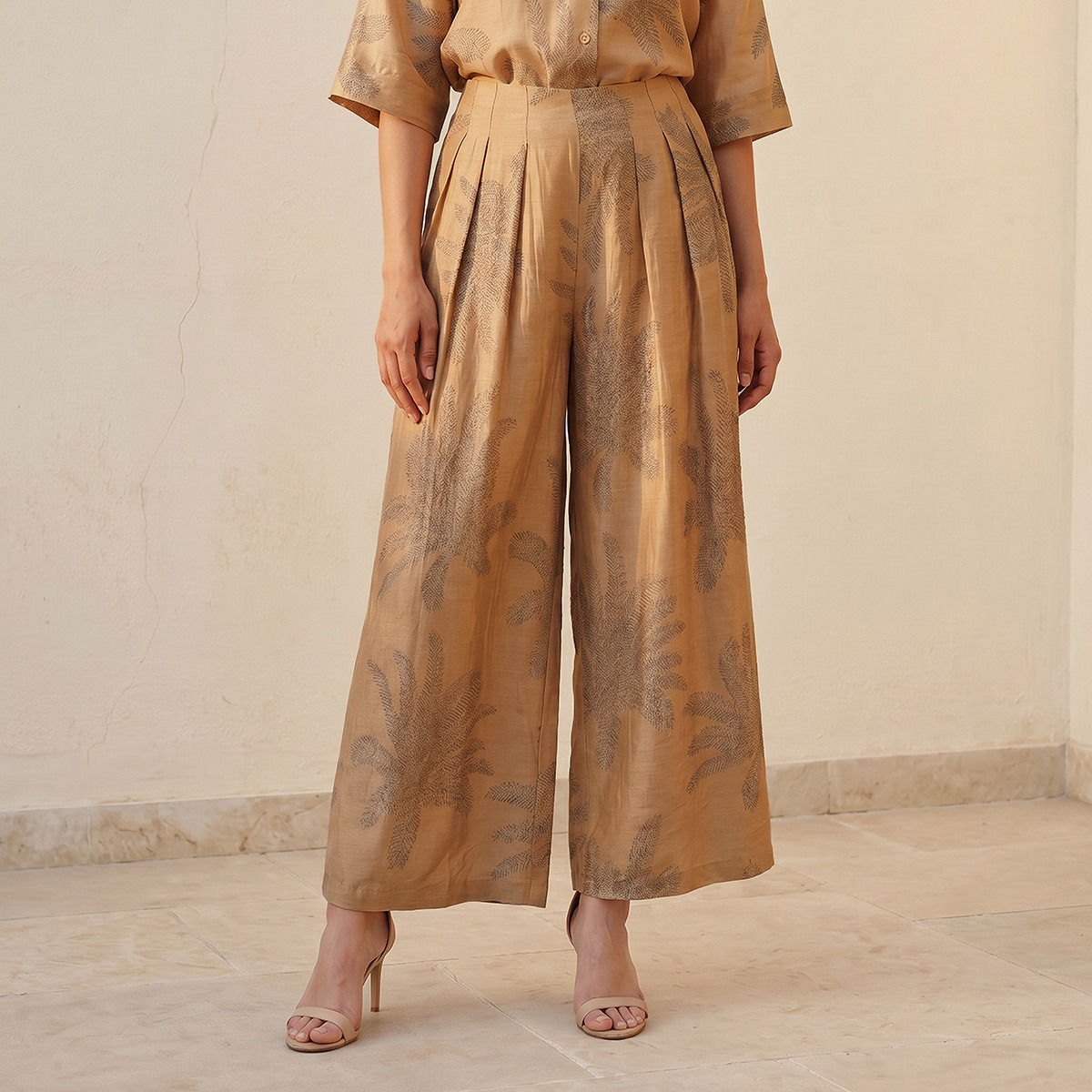 Printed Wide Leg Pants-women-clothing-coordsets-image-1
