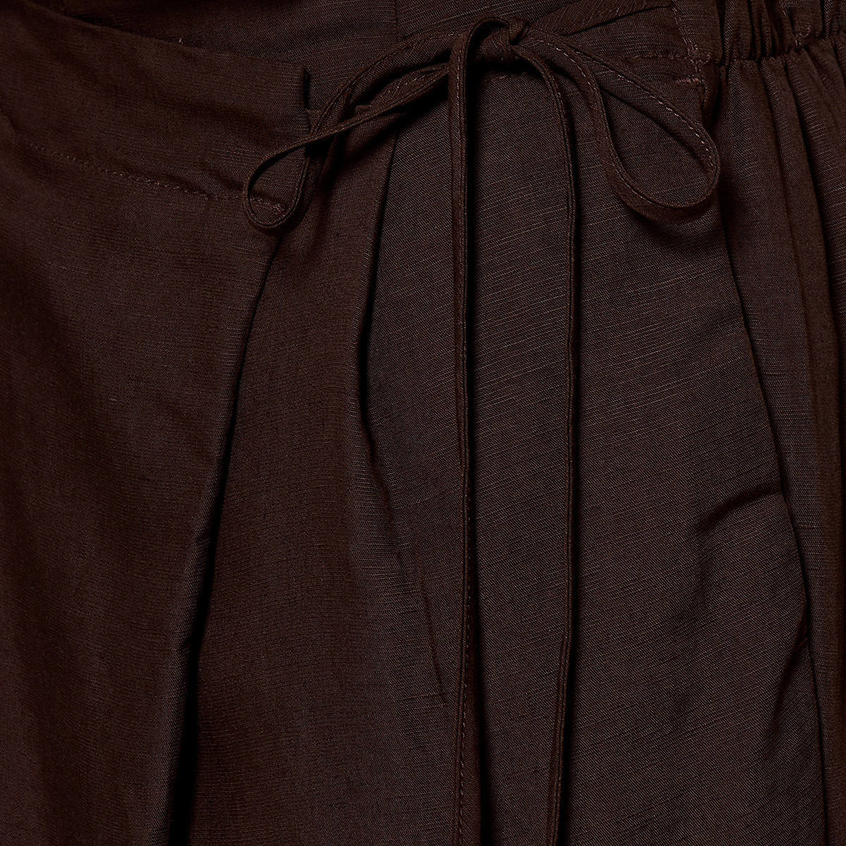 Relaxed Fit Tie-Up Detail Linen Blend Pants-women-clothing-coordsets-image-2