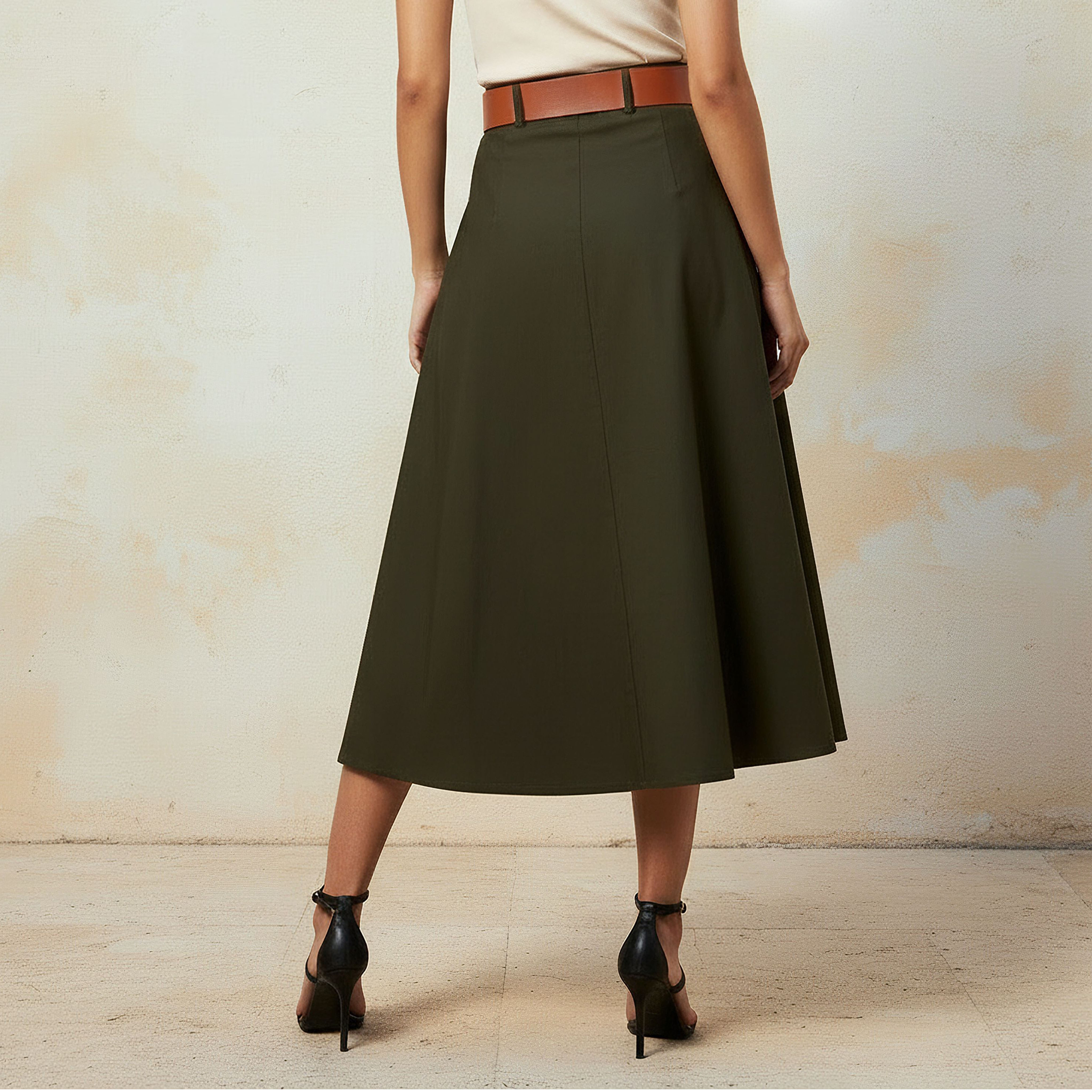 Midi Cotton A-line Skirt-women-clothing-bottoms-skirts-image-4
