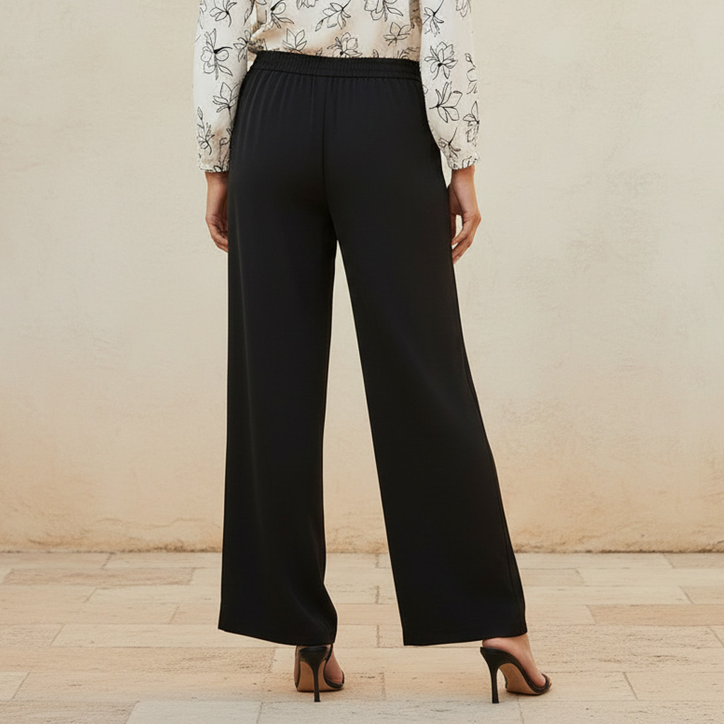 Straight Fit Elasticated Waist Pants-women-clothing-bottoms-trousers-image-4