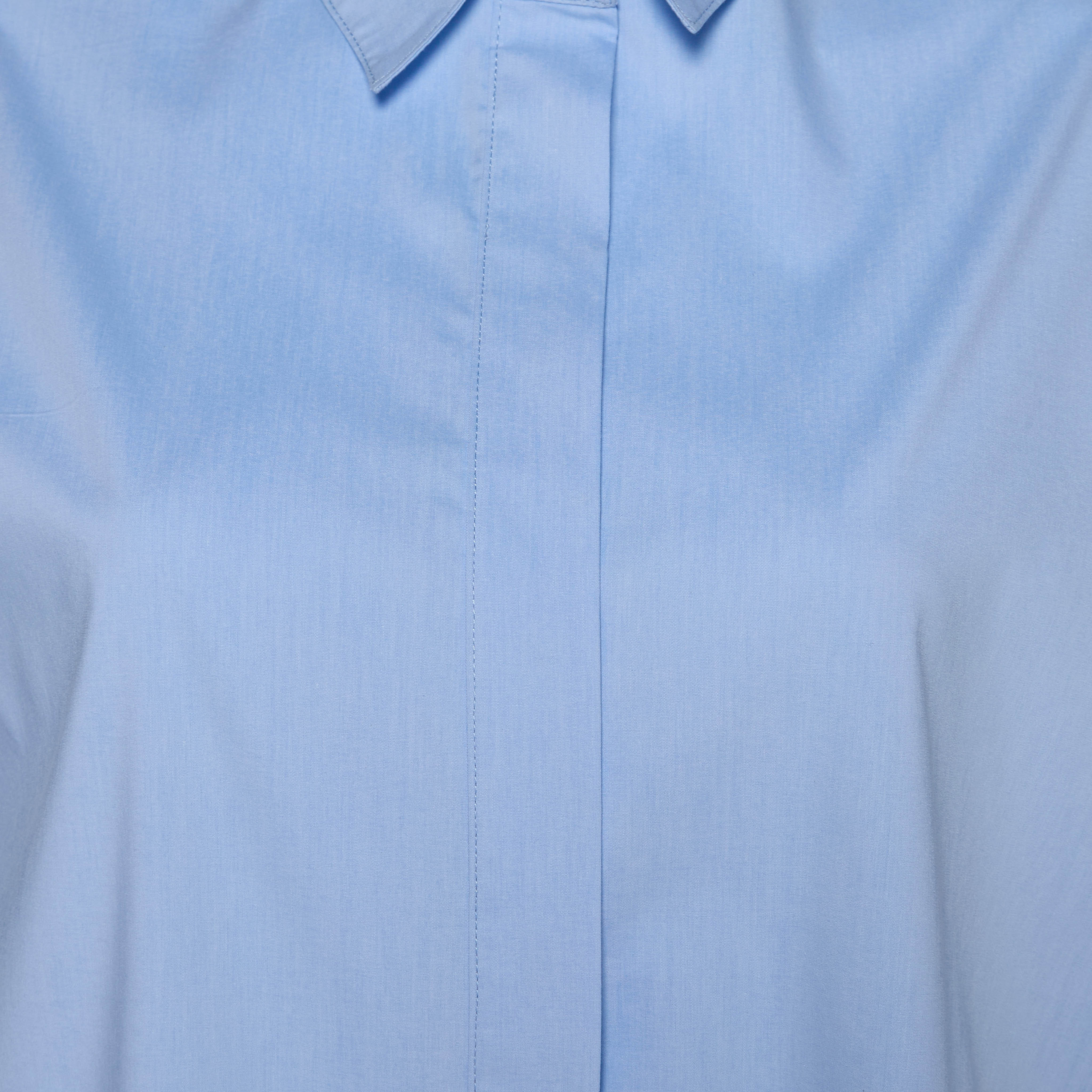 Oversized Poplin Shirt with High-Low Hemline-women-clothing-shirtsandblouses-shirts-image-2