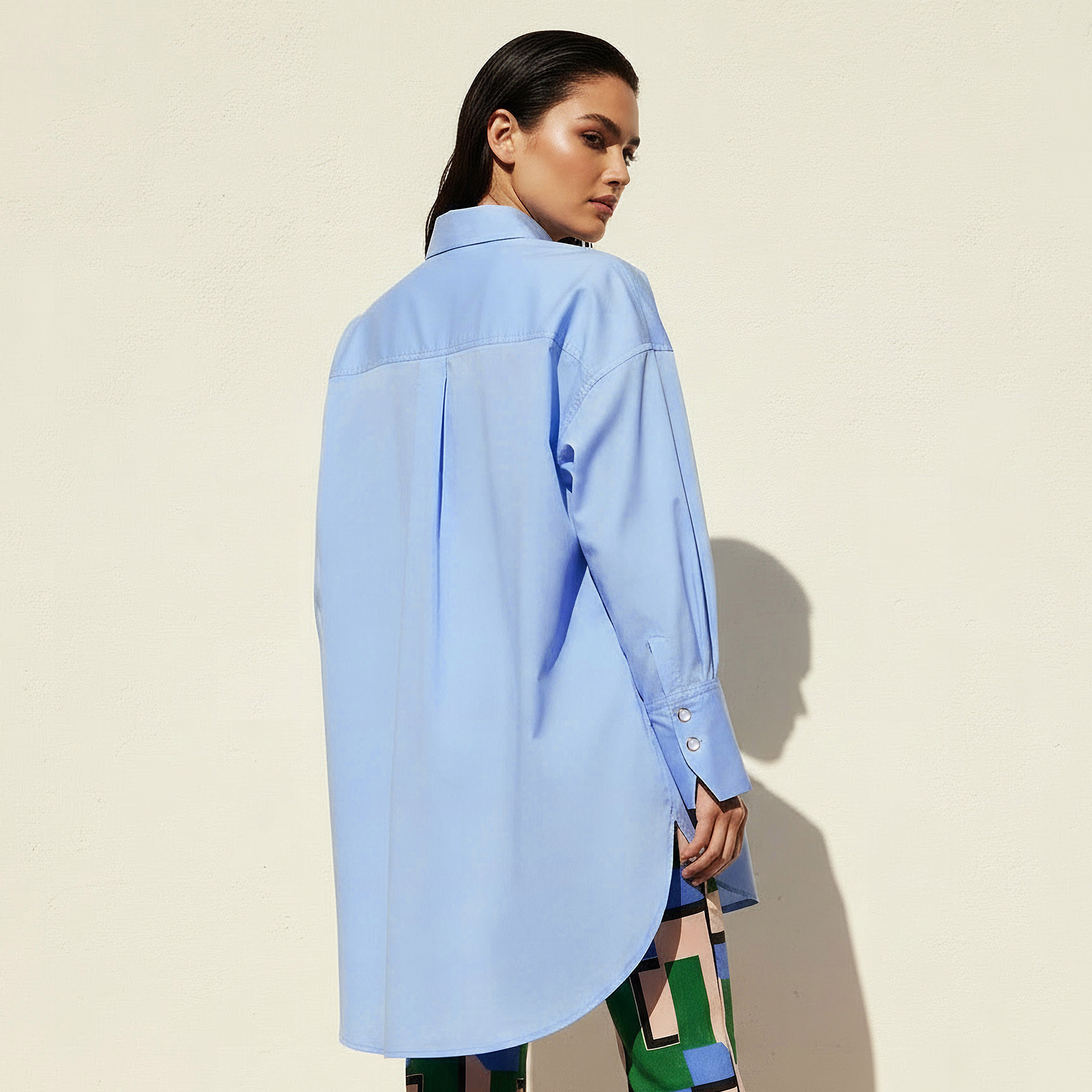 Oversized Poplin Shirt with High-Low Hemline-women-clothing-shirtsandblouses-shirts-image-4