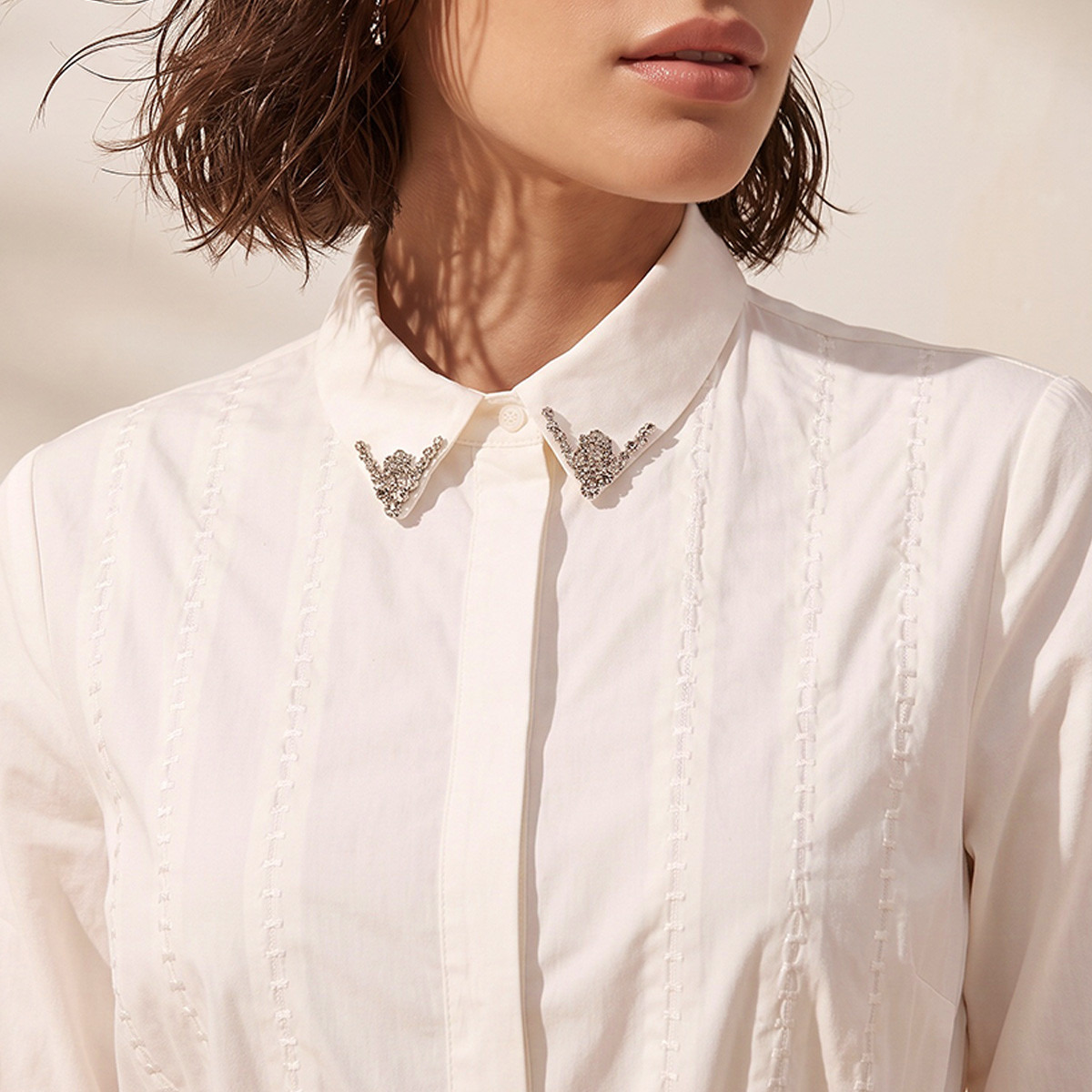 Splash Smart Midi Cotton Shirt Dress with Tie-Up Belt-women-clothing-dresses-image-5
