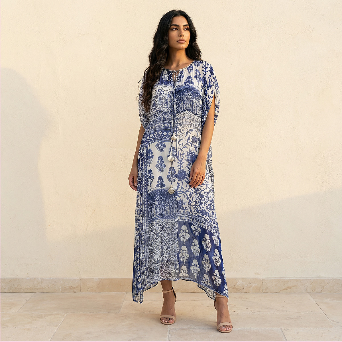 Kaftan Maxi Dress with Paisley Print-women-clothing-dresses-image-1
