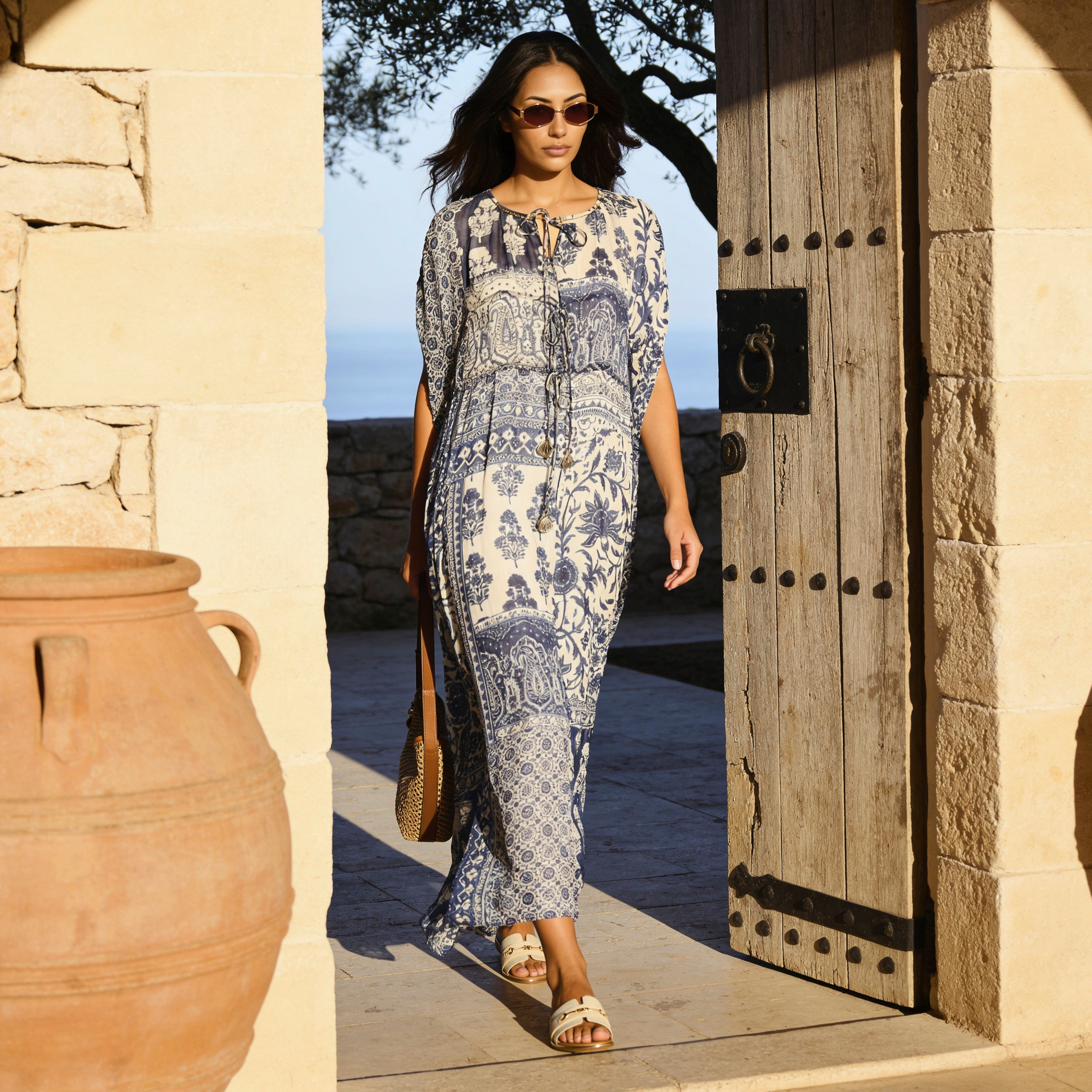 فستان قفطان ماكسي بطبعات بيزلي-women-clothing-dresses-image-1