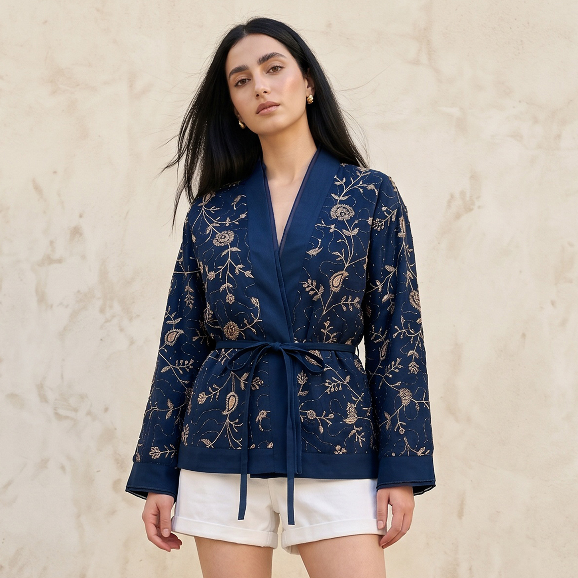 Relaxed Fit Jacket with Embroidery-women-clothing-coatsandjackets-jackets-image-1