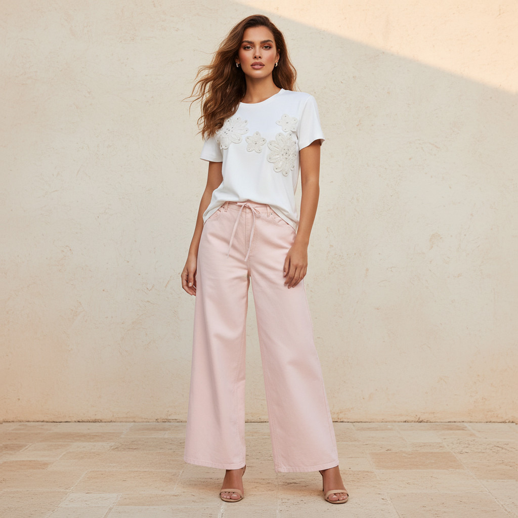تيشيرت بقصة عادية وزينة كروشيه-women-clothing-tshirts-image-3