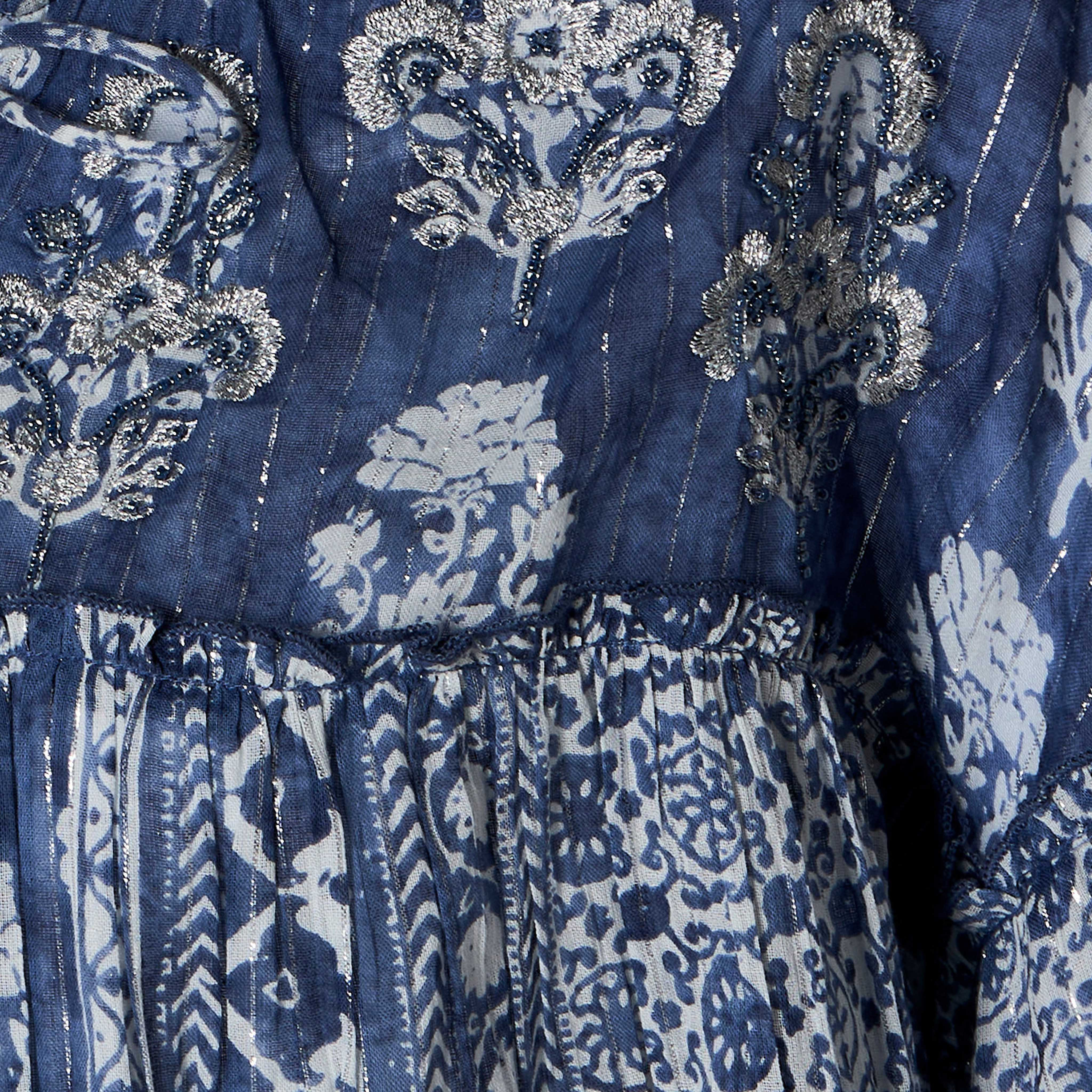 Woven Tie-Up Neck Top with Printed Design-women-clothing-shirtsandblouses-blouses-image-2