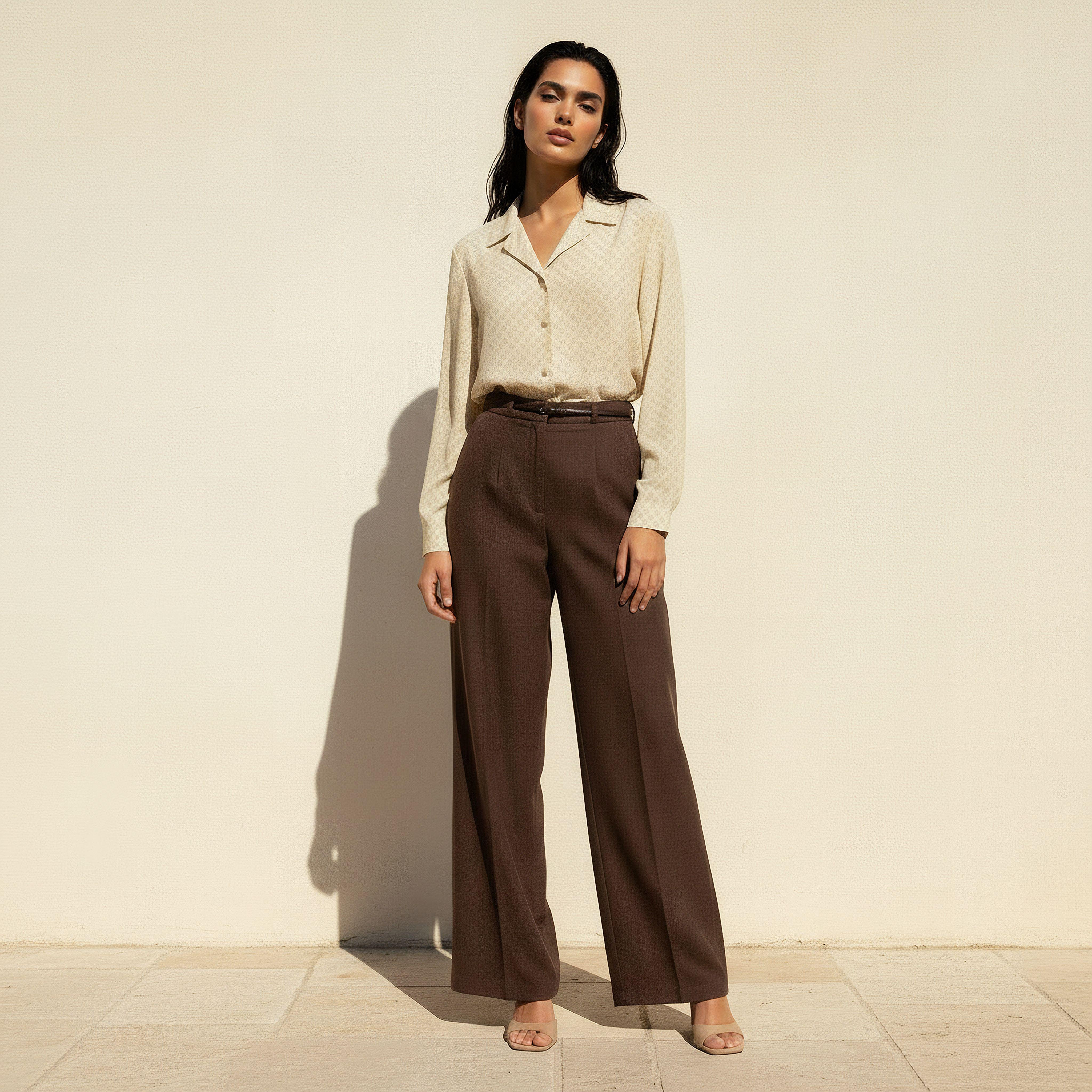 قميص بقصة مريحة وياقة مدببة-women-clothing-shirtsandblouses-shirts-image-3