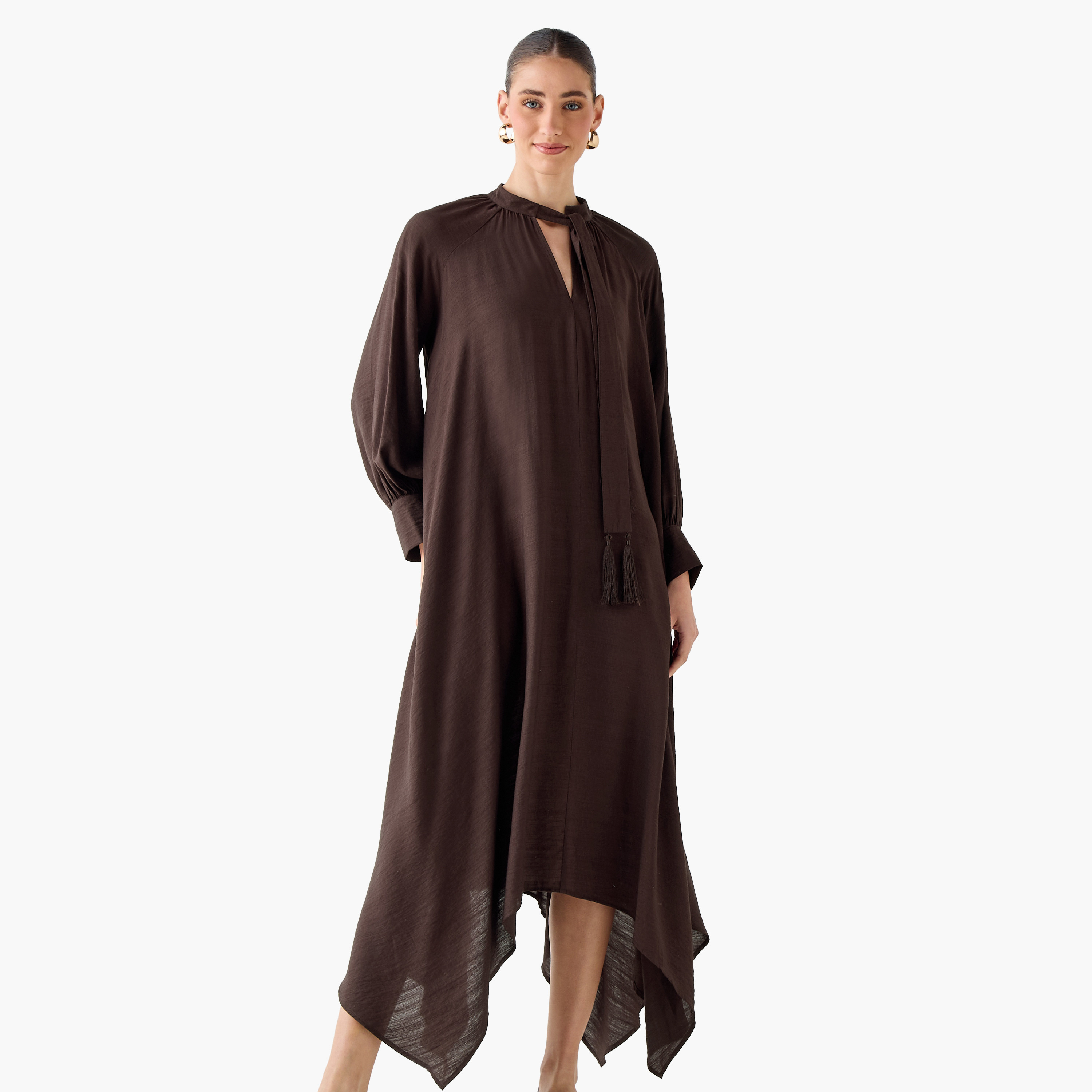 Asymmetric Dress with Neck Tie-Up-women-clothing-dresses-image-4
