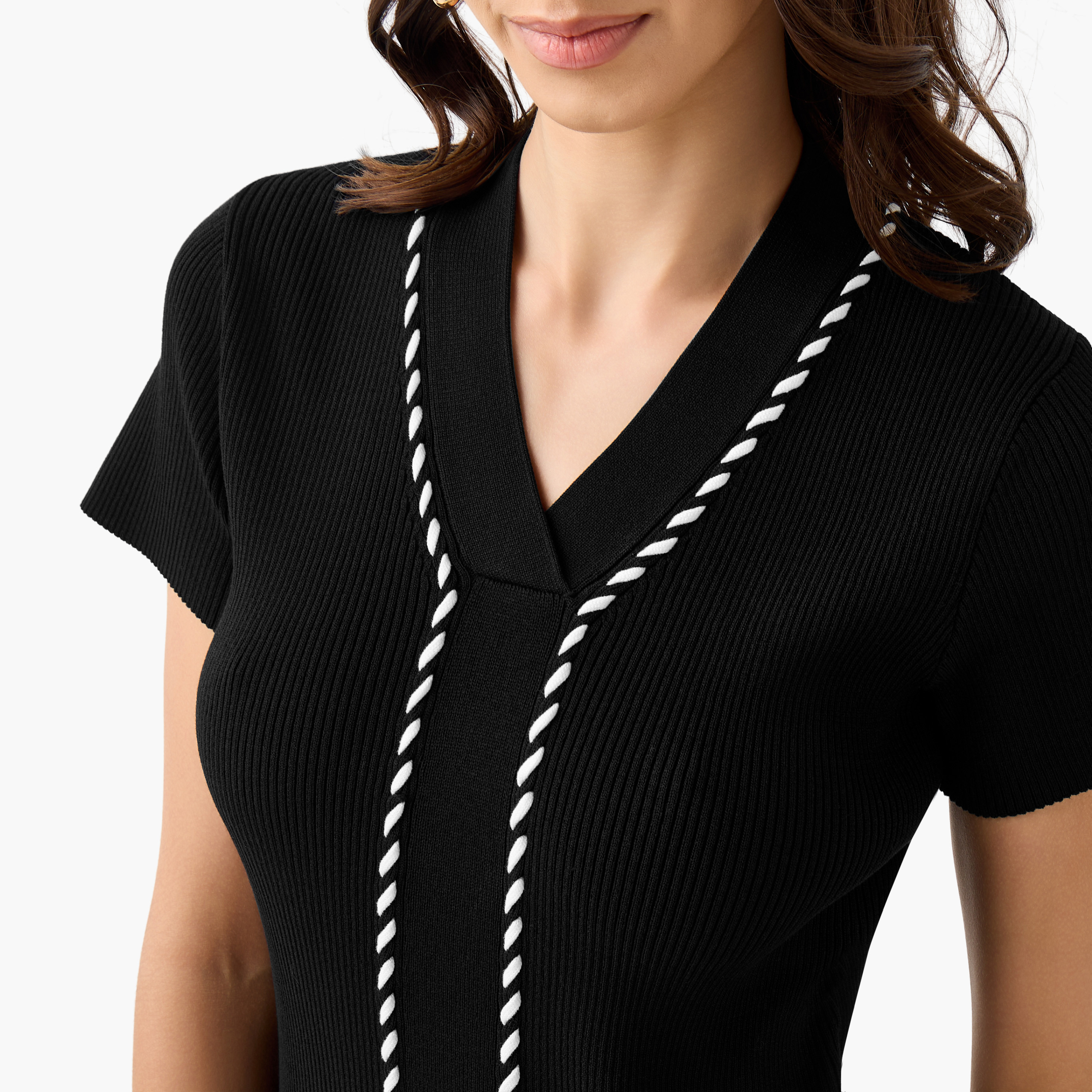 تيشيرت بقصة عادية وتفاصيل حبل-women-clothing-tshirts-image-5