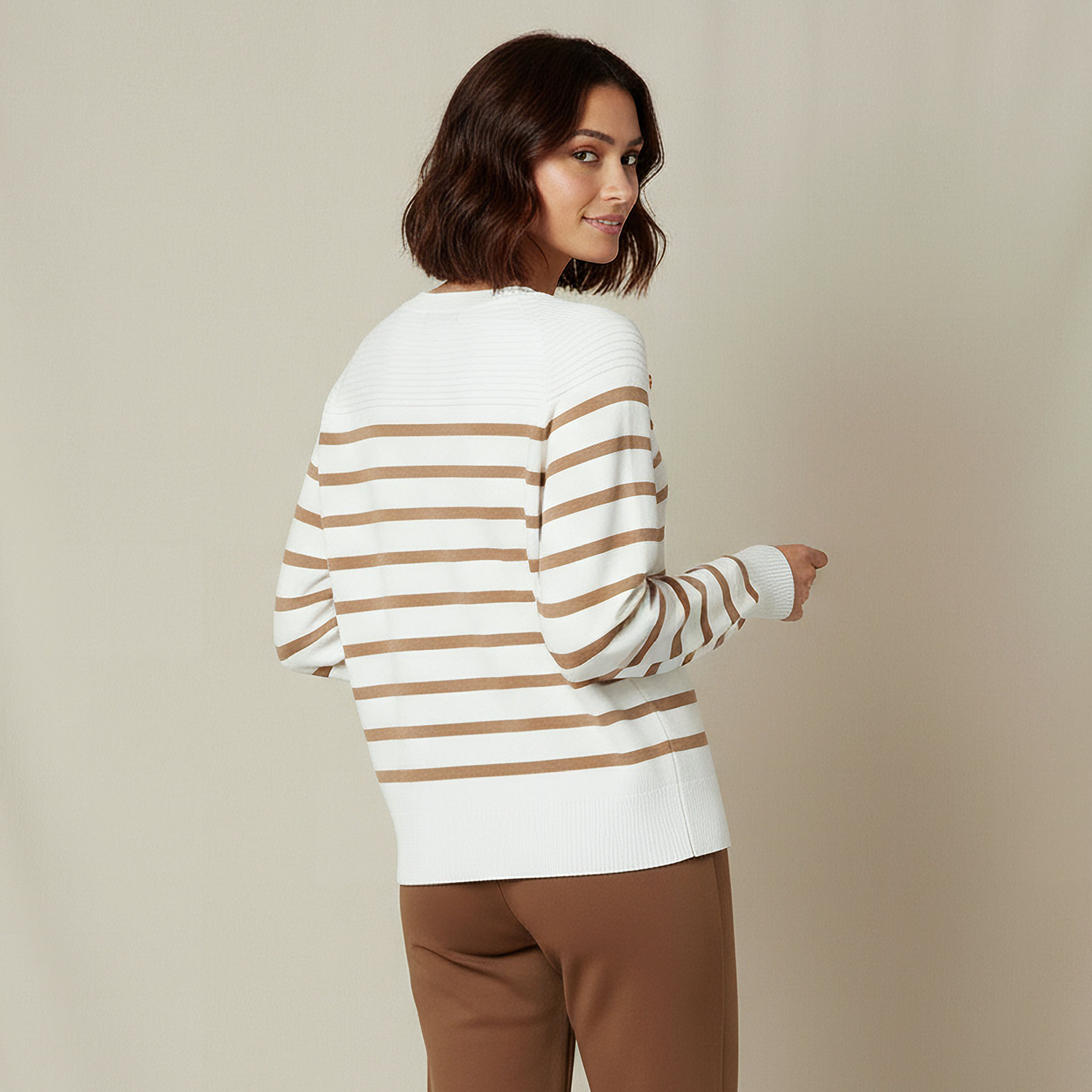 Regular Fit Top with Stripes-women-clothing-tshirts-image-3