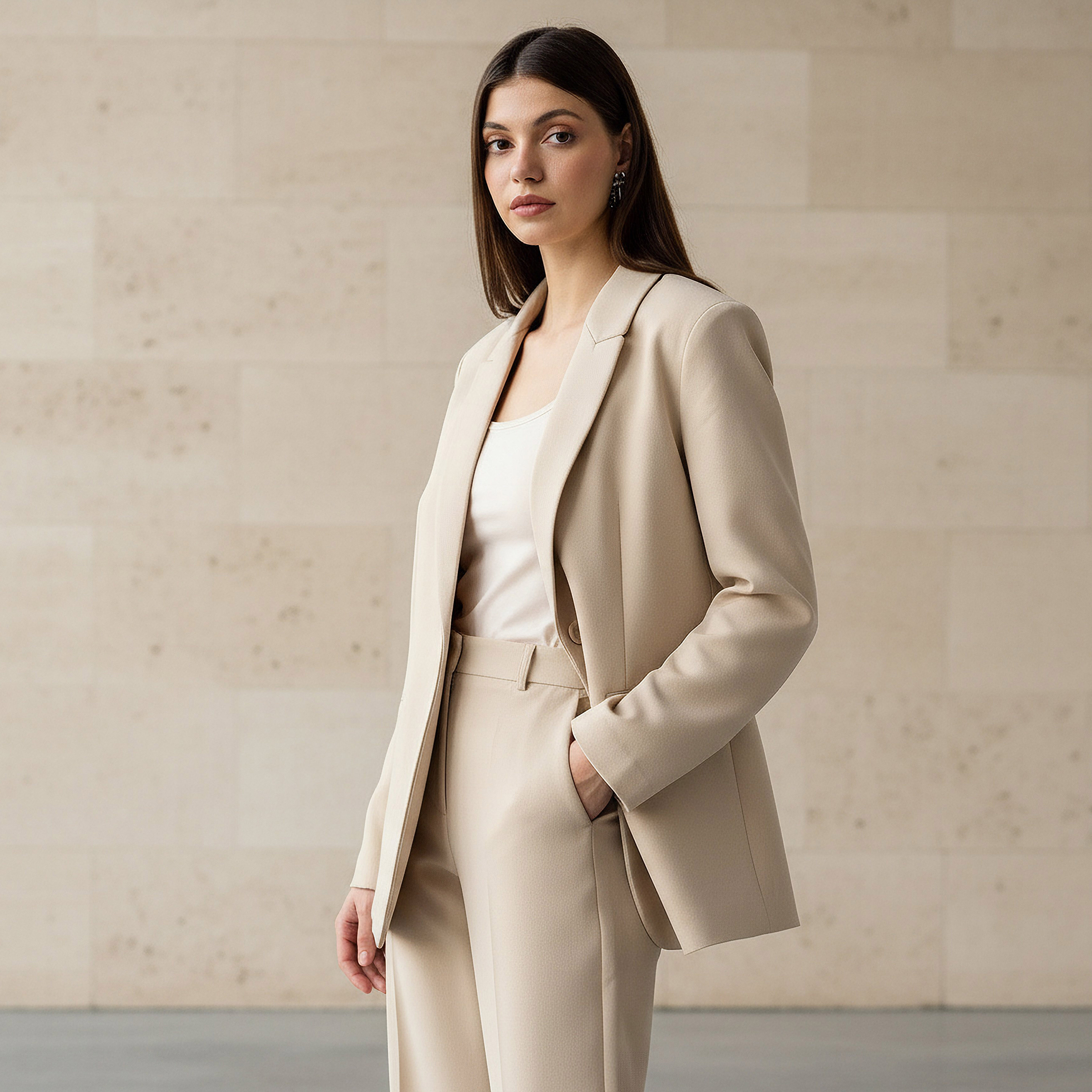 بليزر عادي بزر واحد وياقة مطوية-women-clothing-coatsandjackets-blazers-image-5
